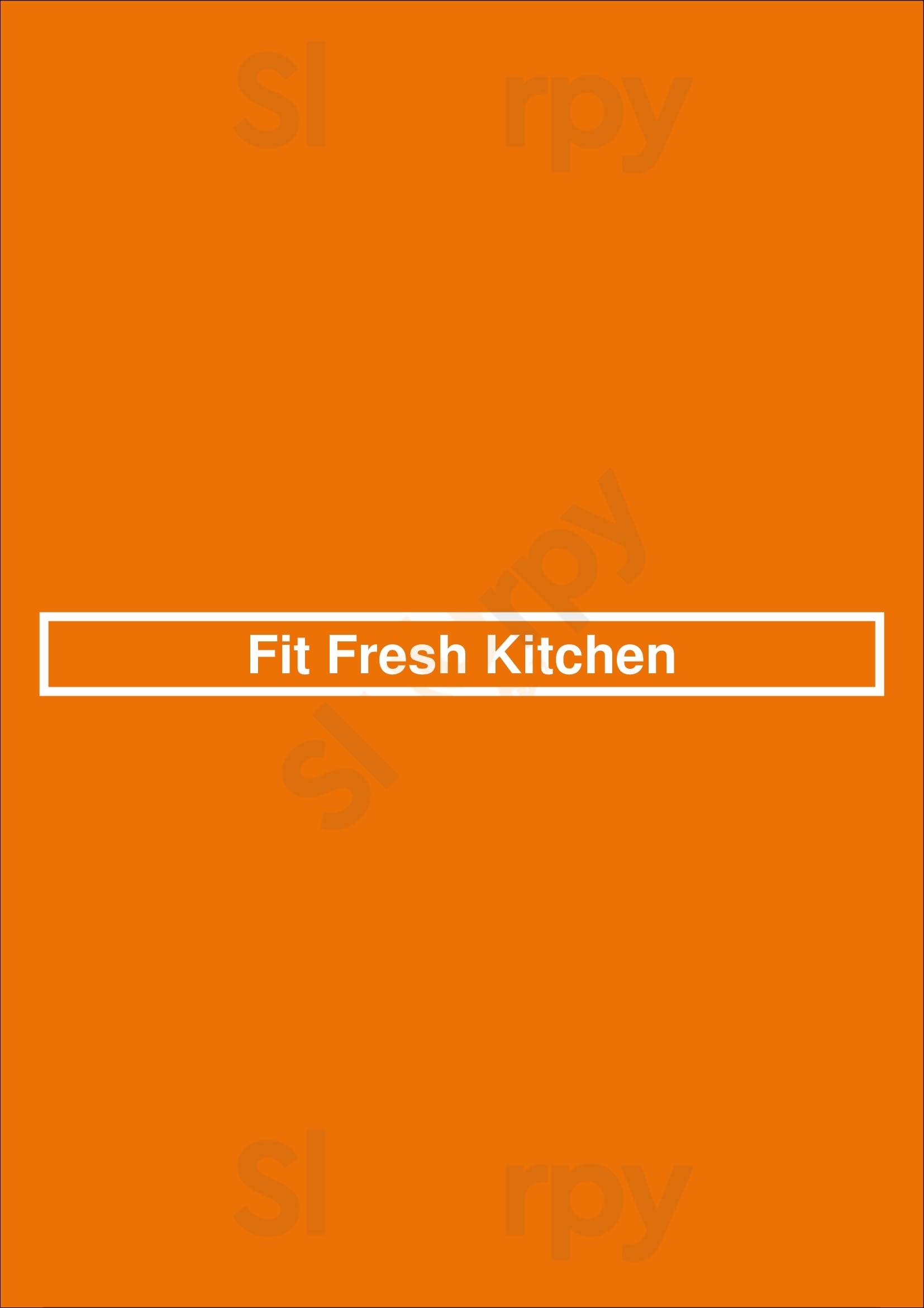 Fit Fresh Kitchen Charlotte Menu - 1