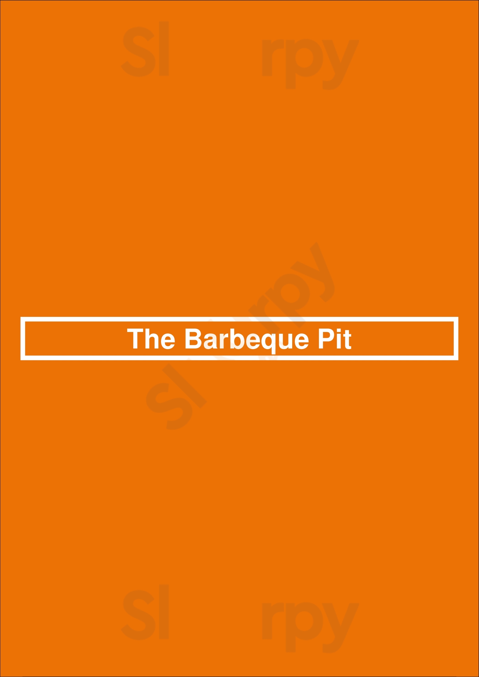 Main Menu - The Barbeque Pit