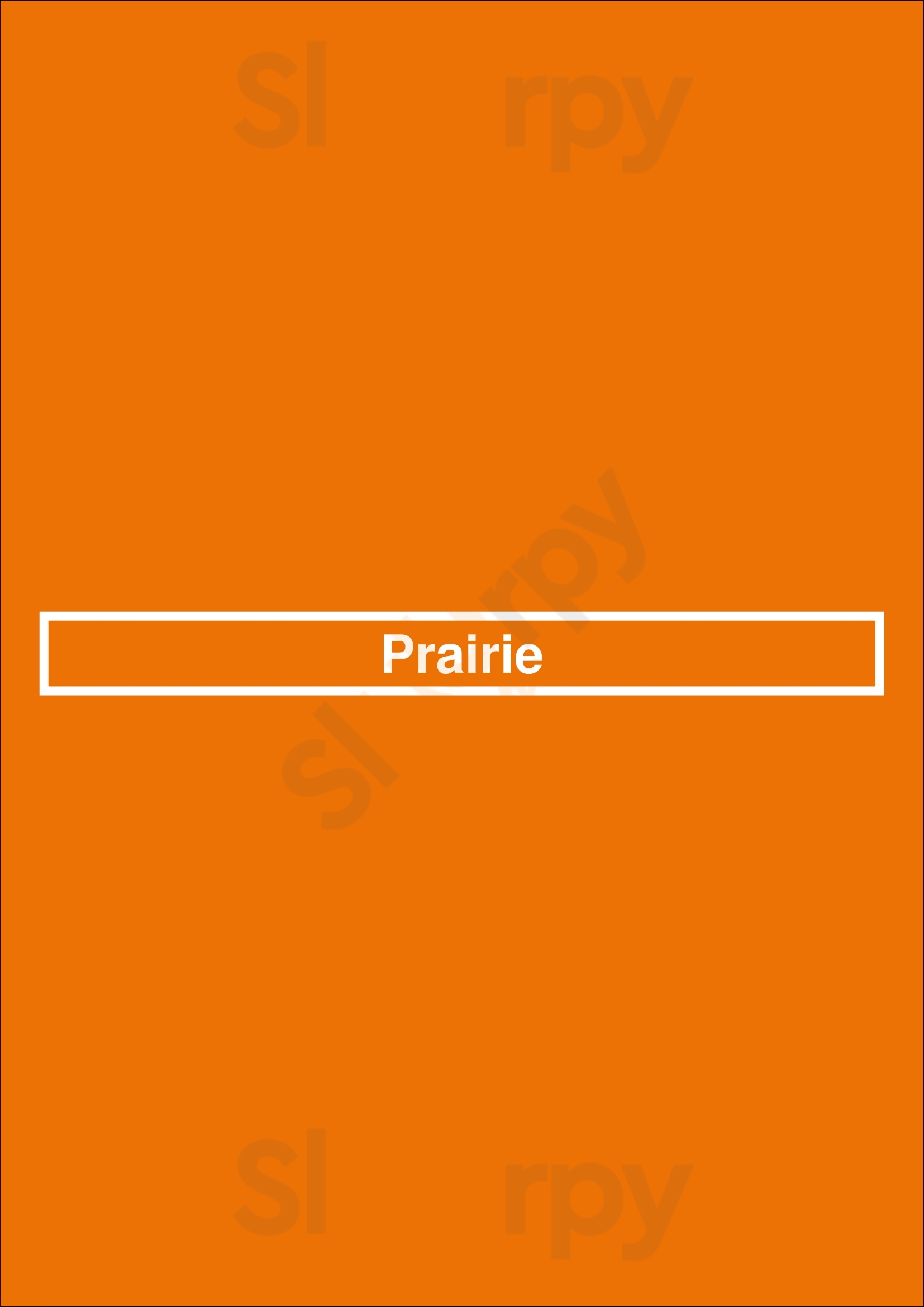 Prairie San Francisco Menu - 1
