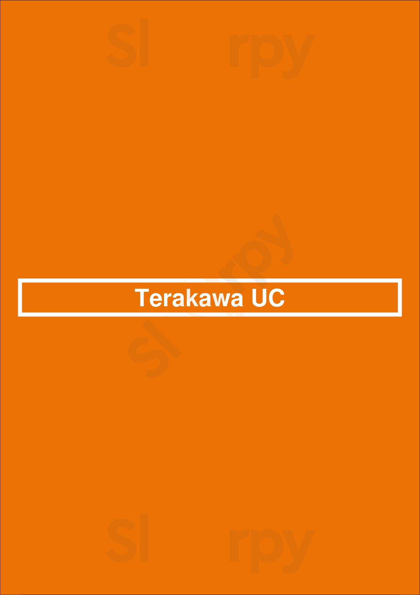 Terakawa Uc Philadelphia Menu - 1
