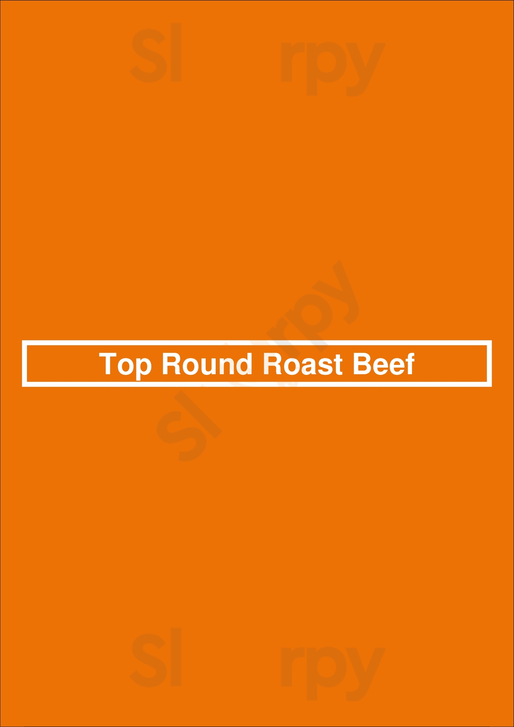 Top Round Roast Beef Los Angeles Menu - 1
