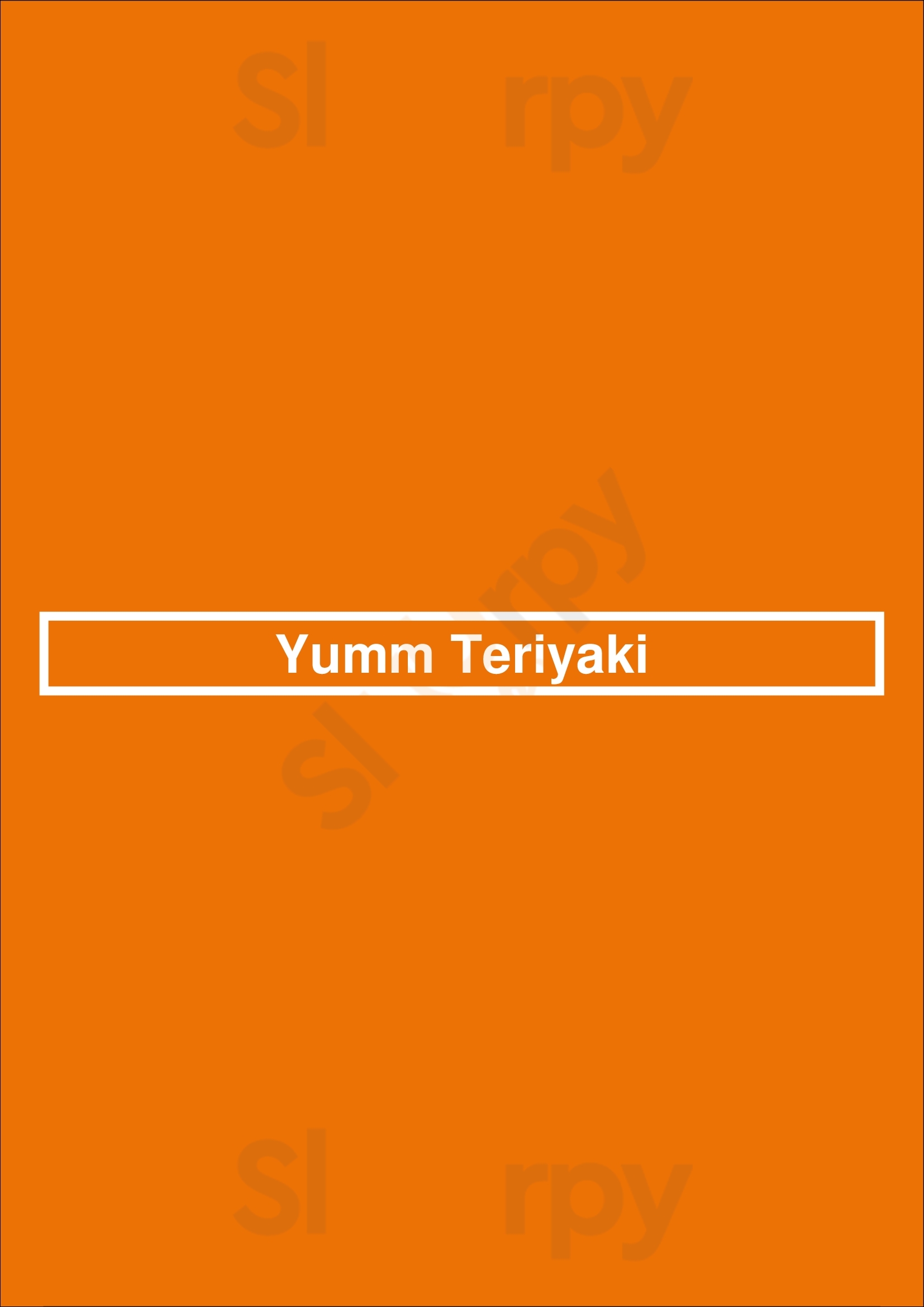 Main Menu - Yumm Teriyaki