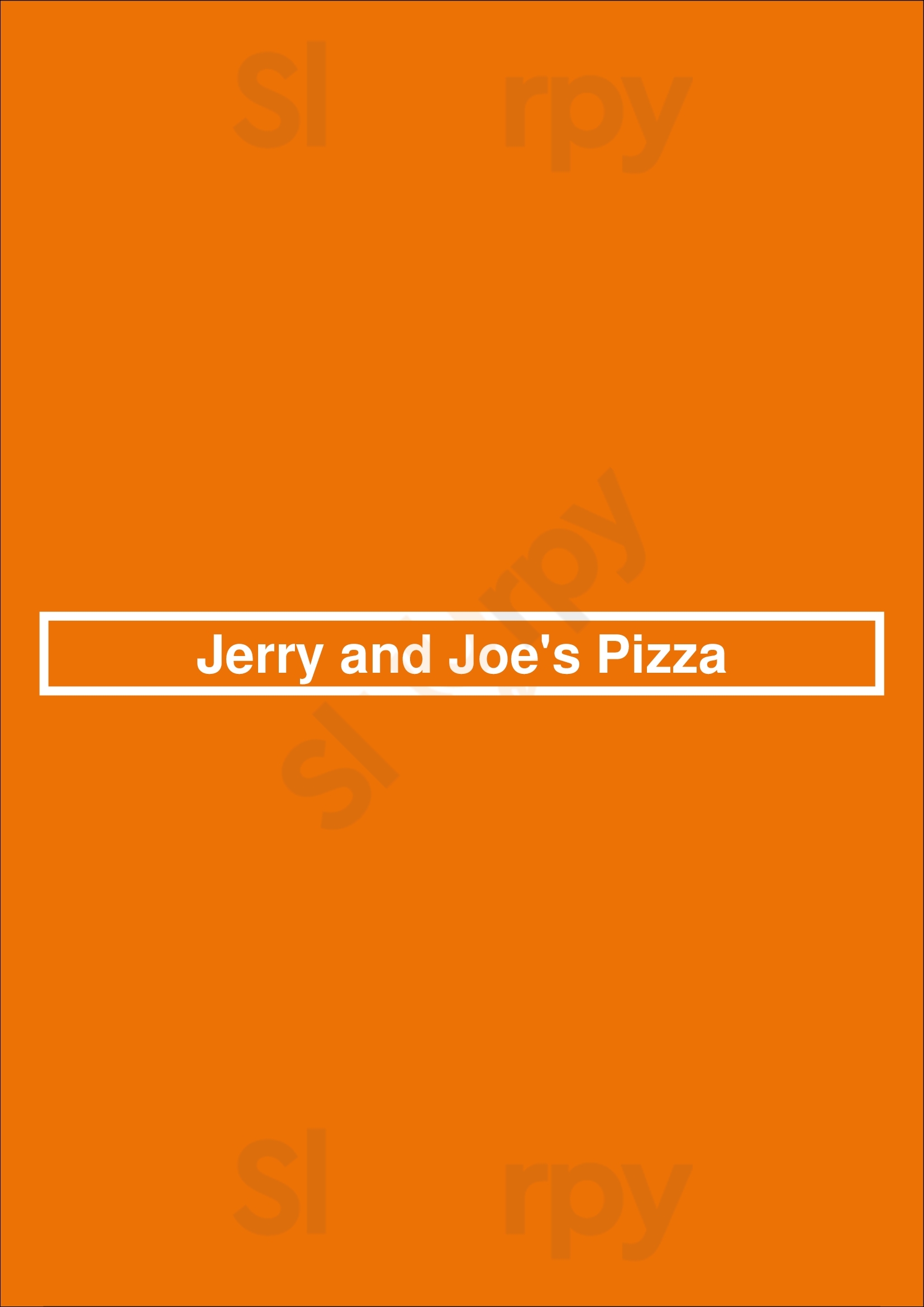 Main Menu - Jerry And Joe's Pizza