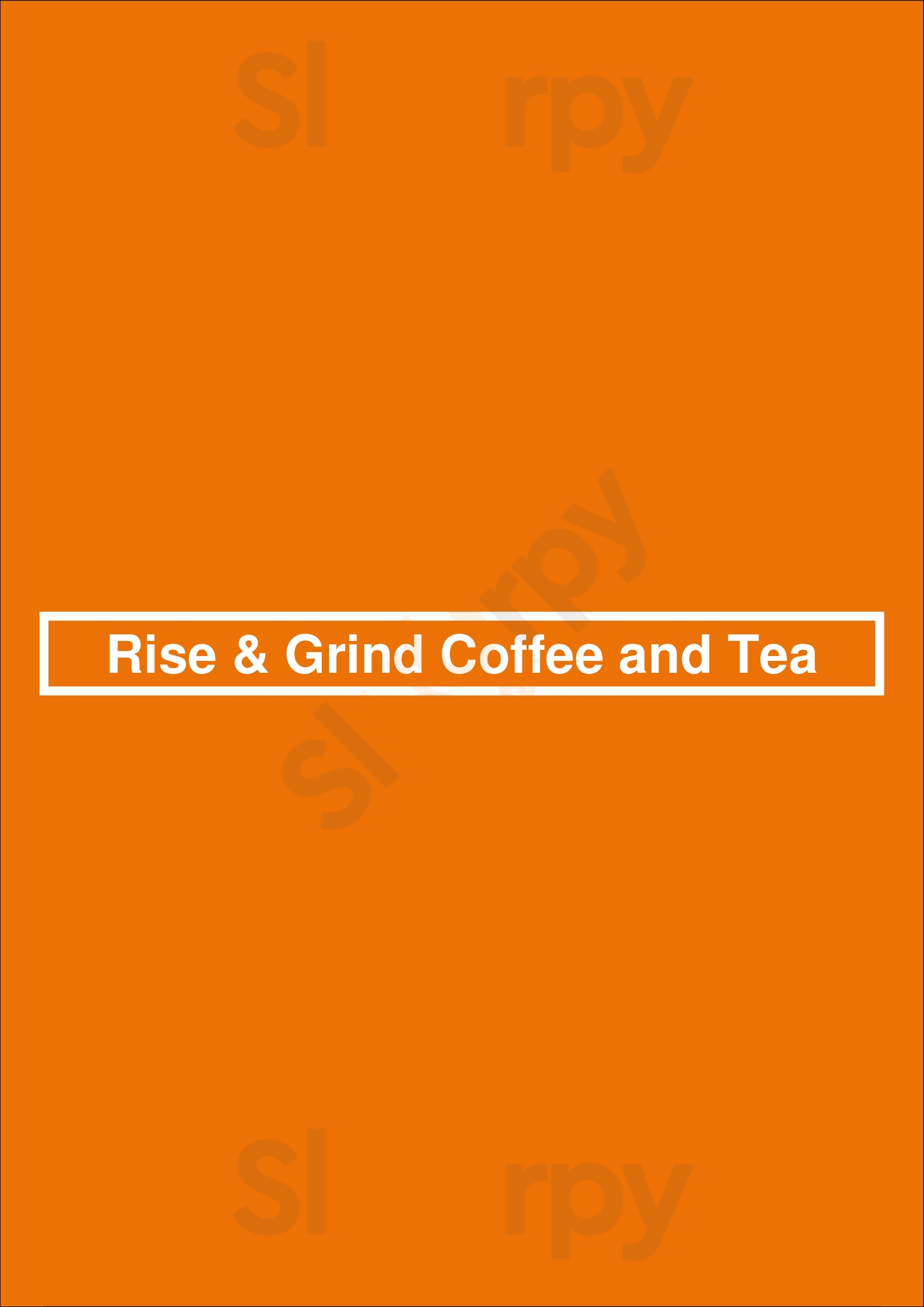 Main Menu - Rise & Grind Coffee And Tea