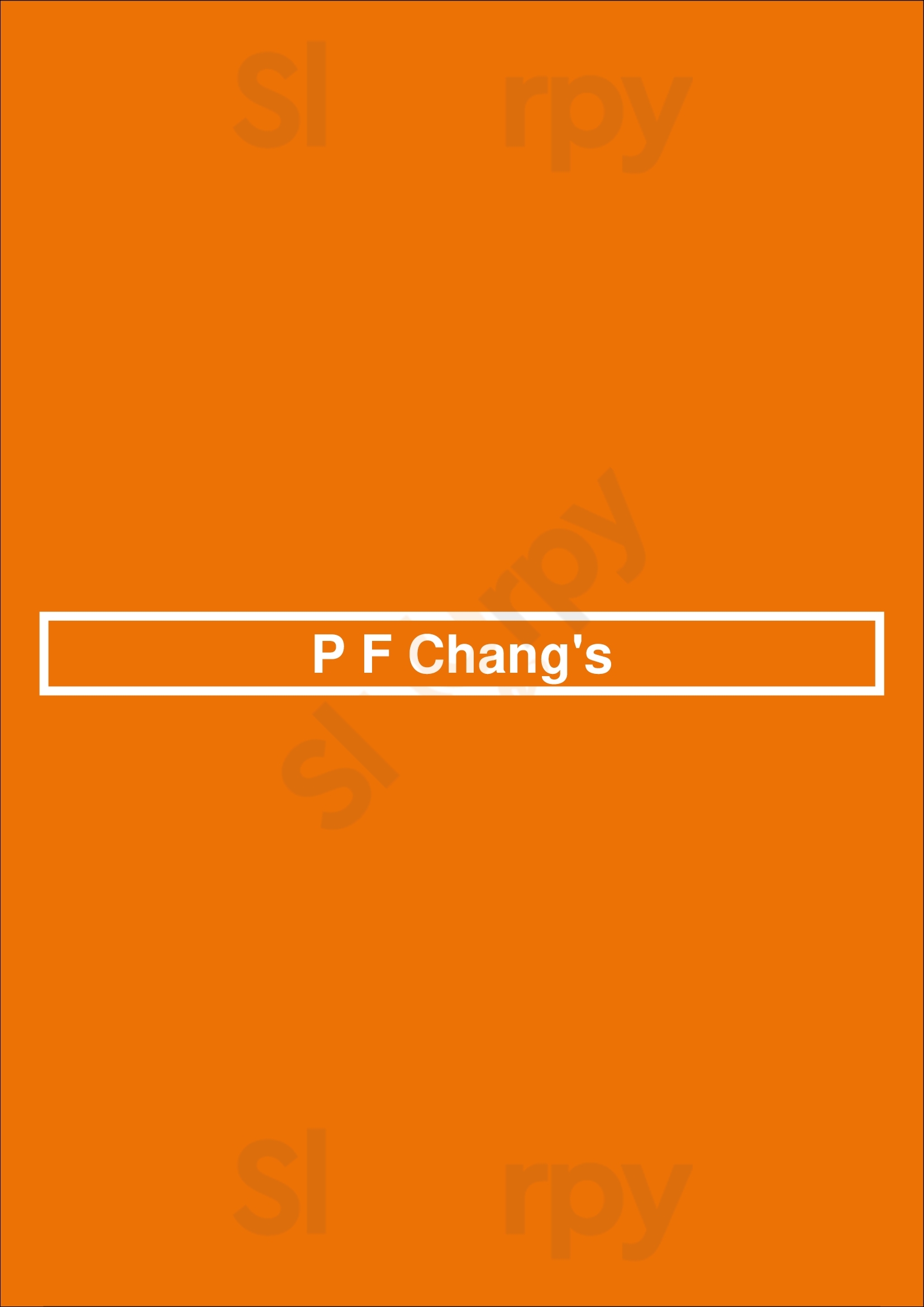 Main Menu - P.f. Chang's