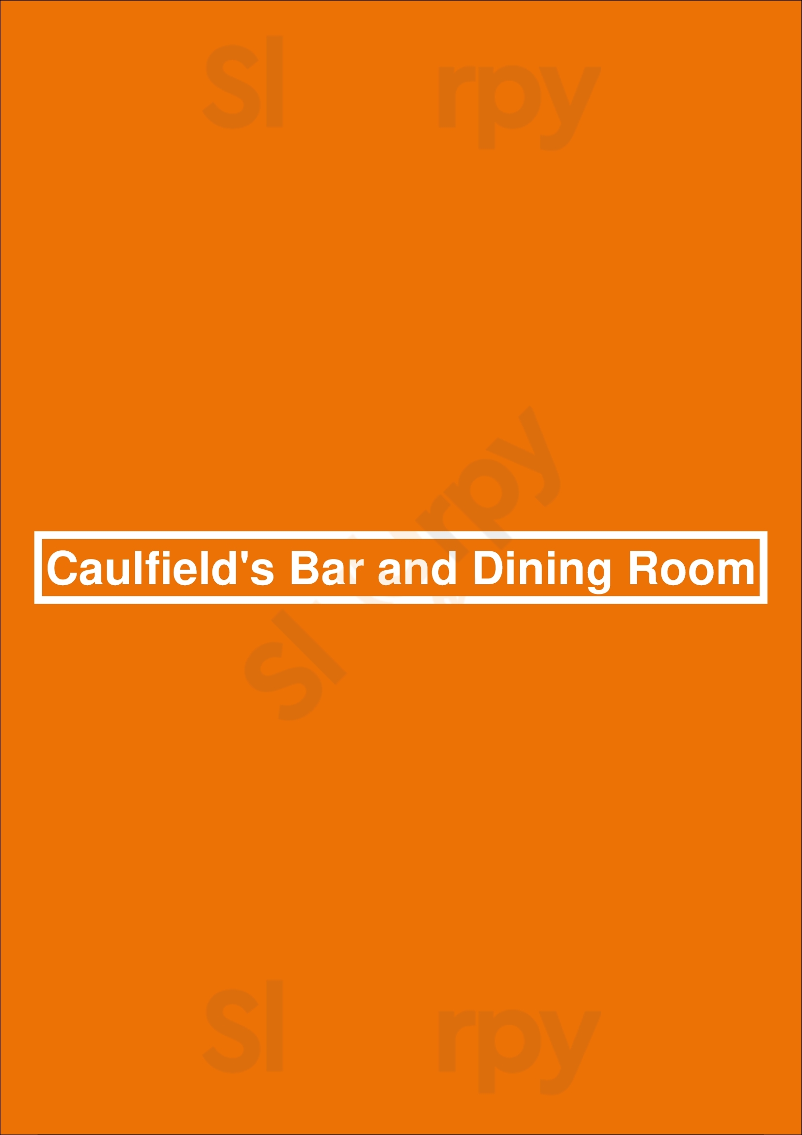 Main Menu - Caulfield's Bar And Dining Room