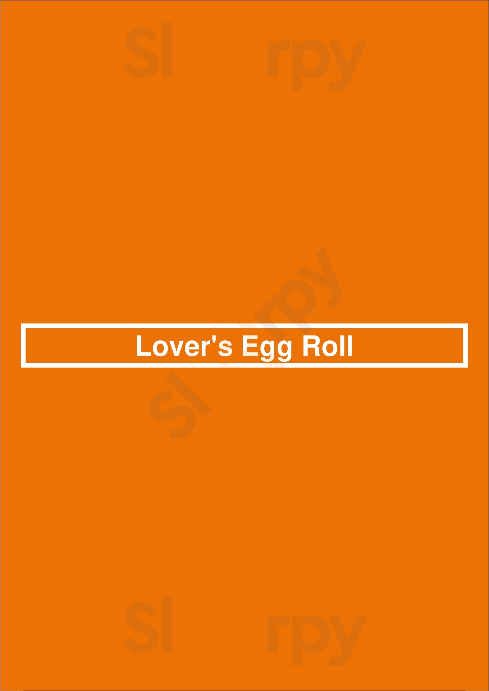 Lover's Egg Roll Dallas Menu - 1