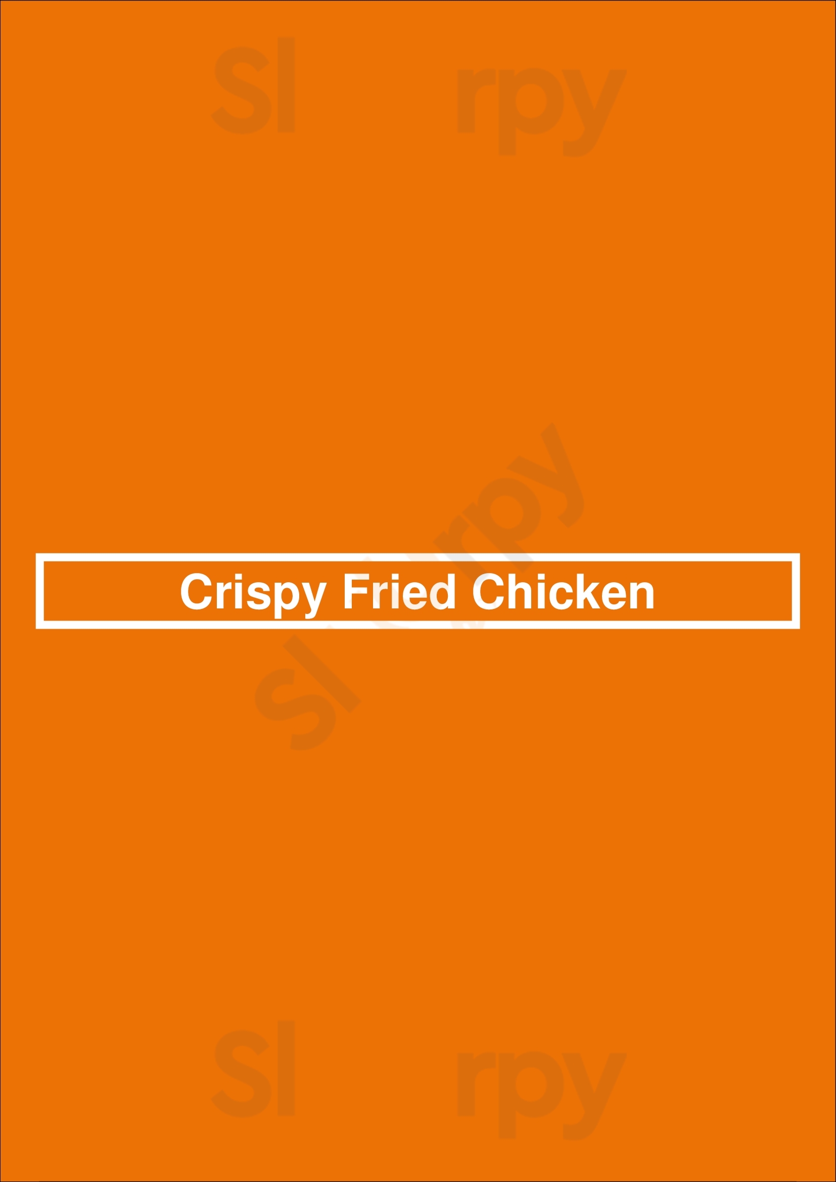 Main Menu - Crispy Fried Chicken