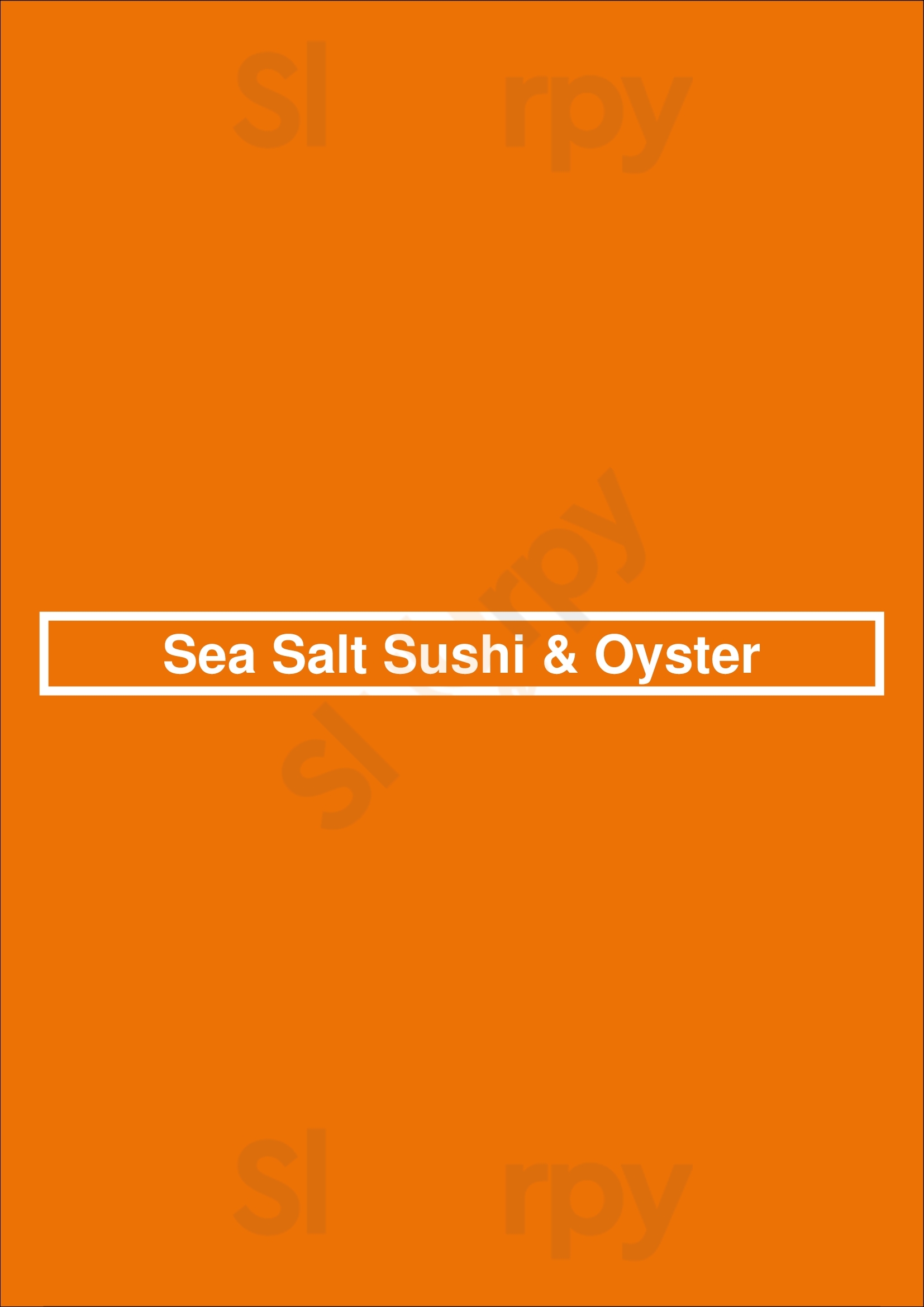 Sea Salt Sushi & Oyster Las Vegas Menu - 1