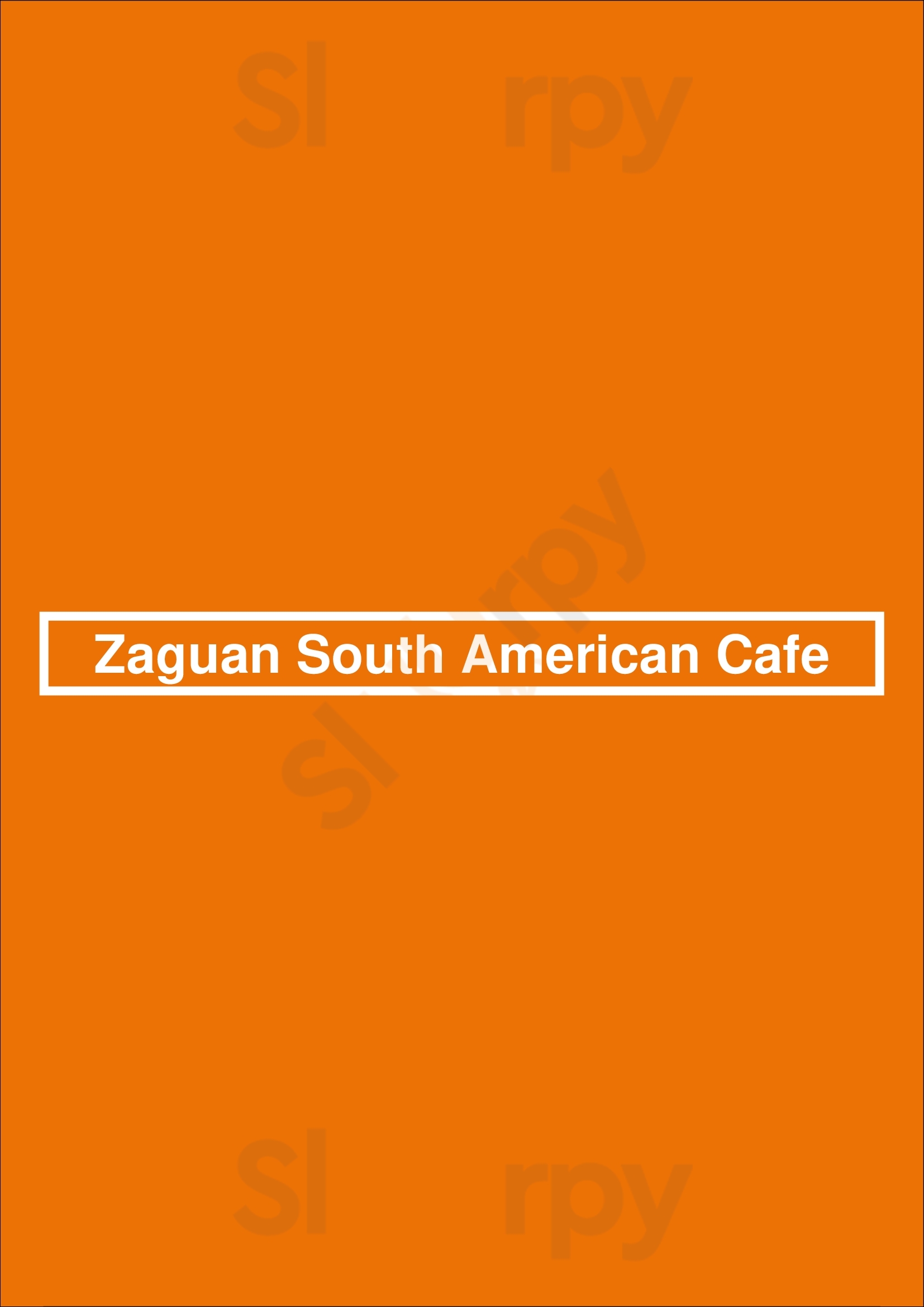Zaguan South American Cafe Dallas Menu - 1
