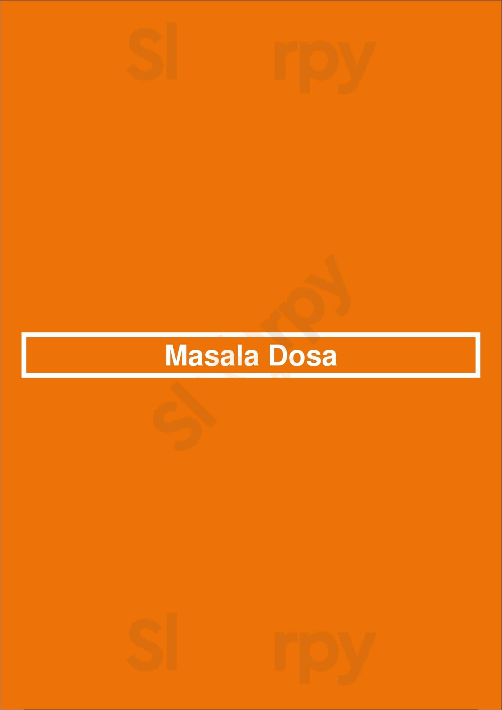 Masala Dosa San Francisco Menu - 1