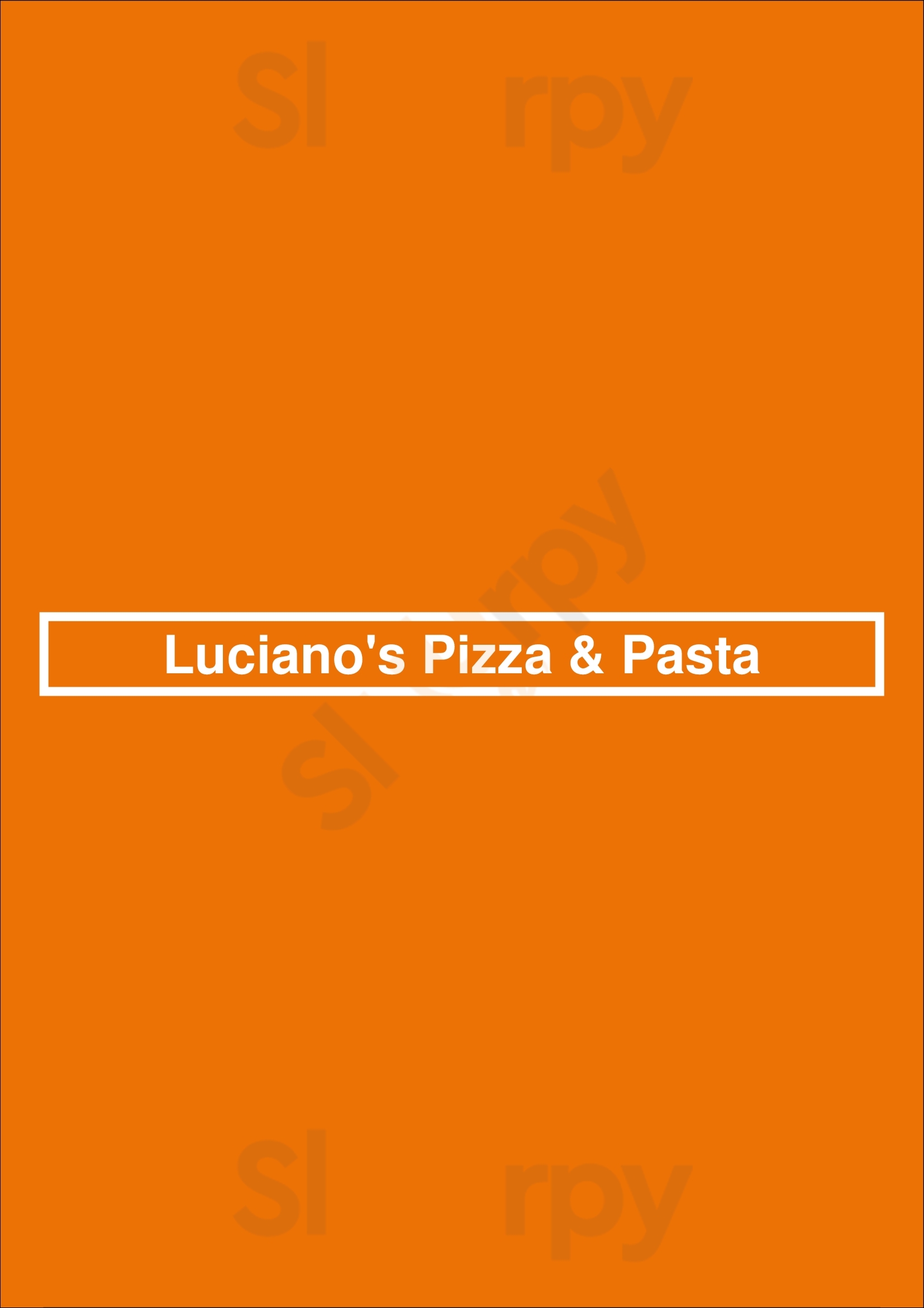 Main Menu - Luciano's Pizza & Pasta