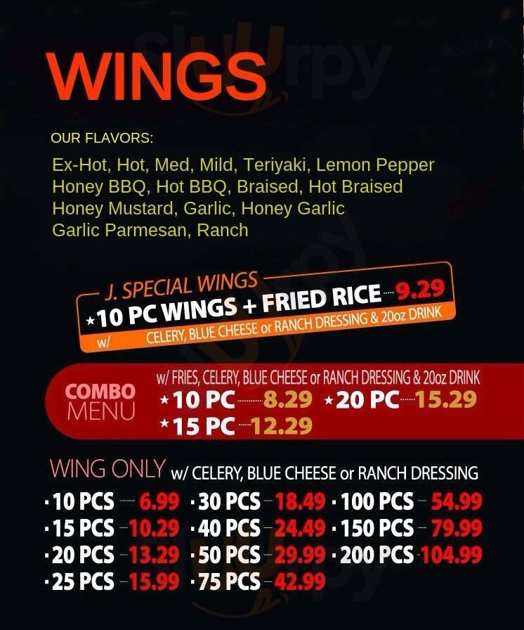 J Buffalo Wings Atlanta Menu - 1