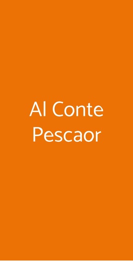 Al Conte Pescaor, Venezia