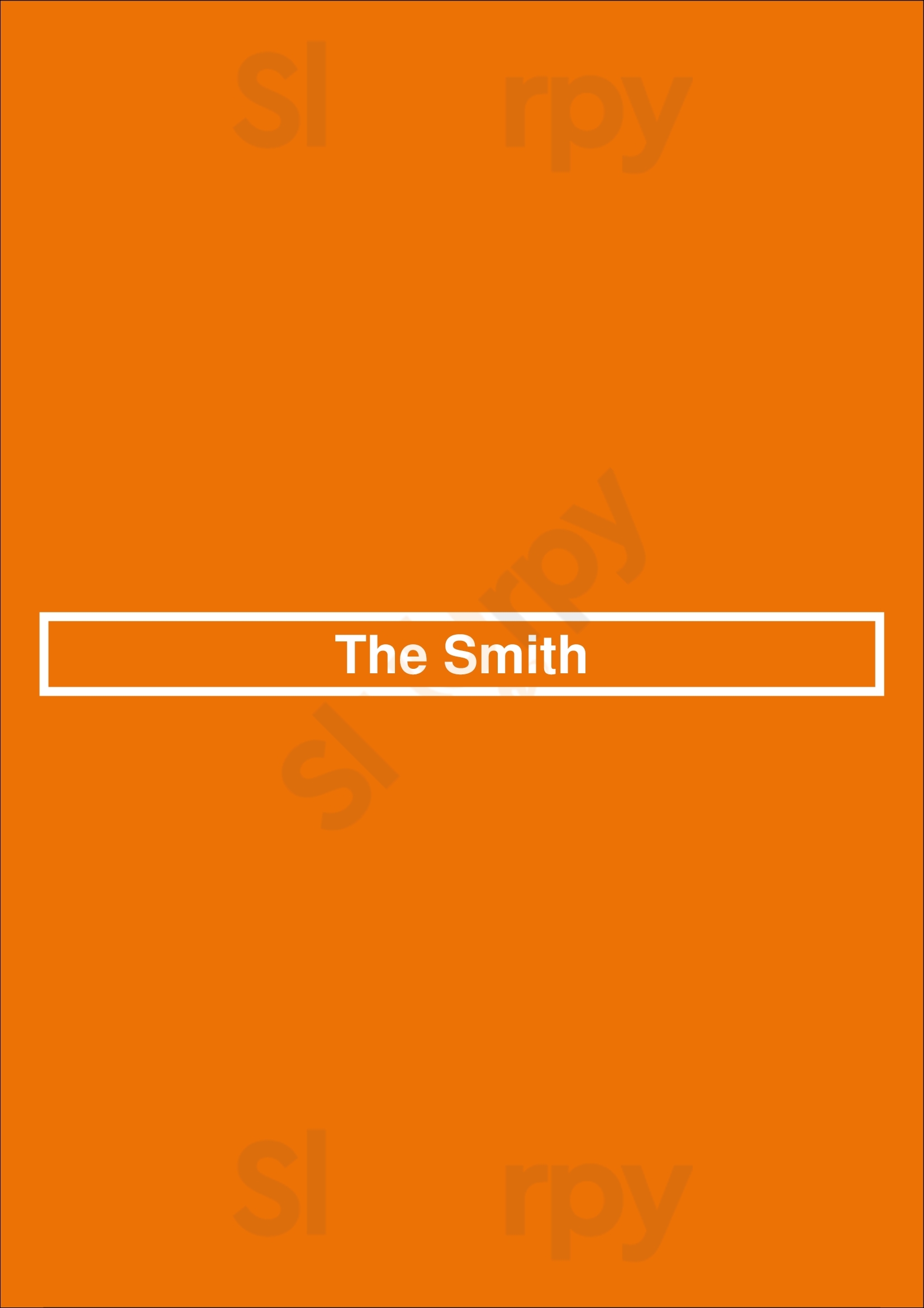 The Smith Chicago Menu - 1