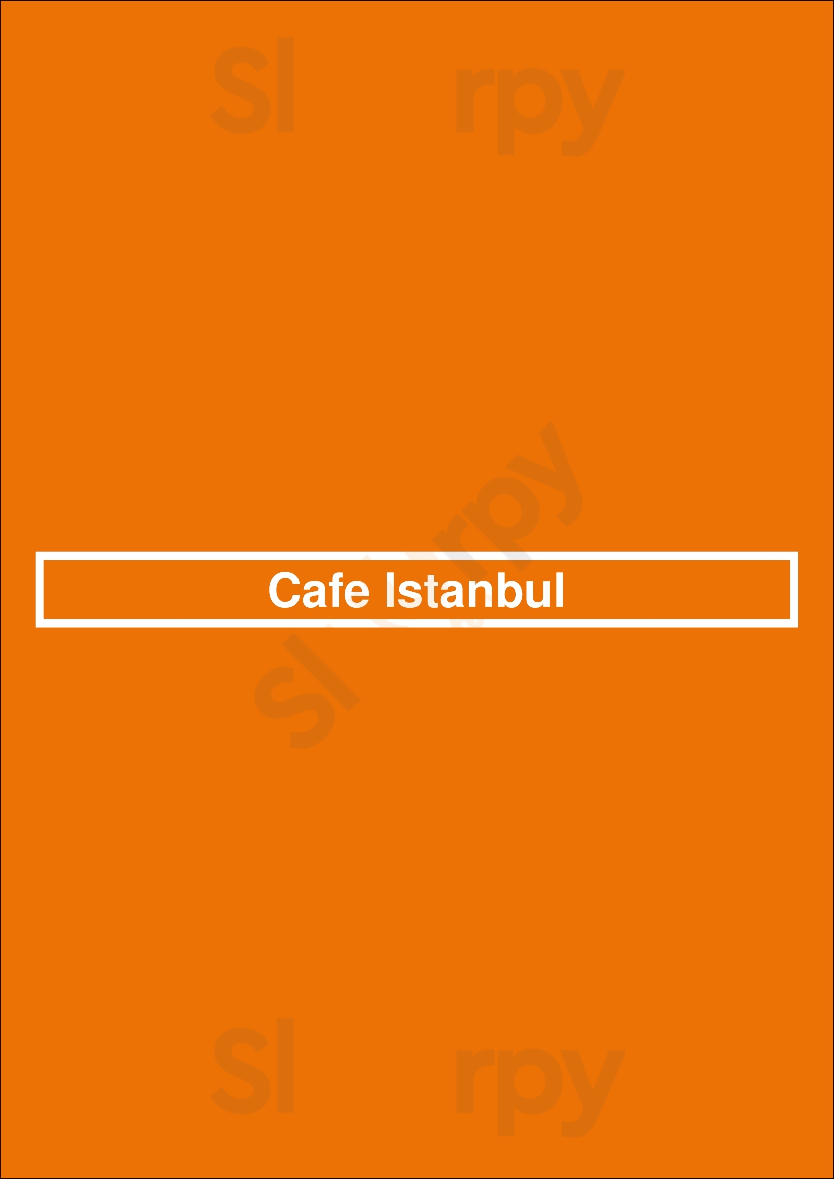 Cafe Istanbul Chicago Menu - 1