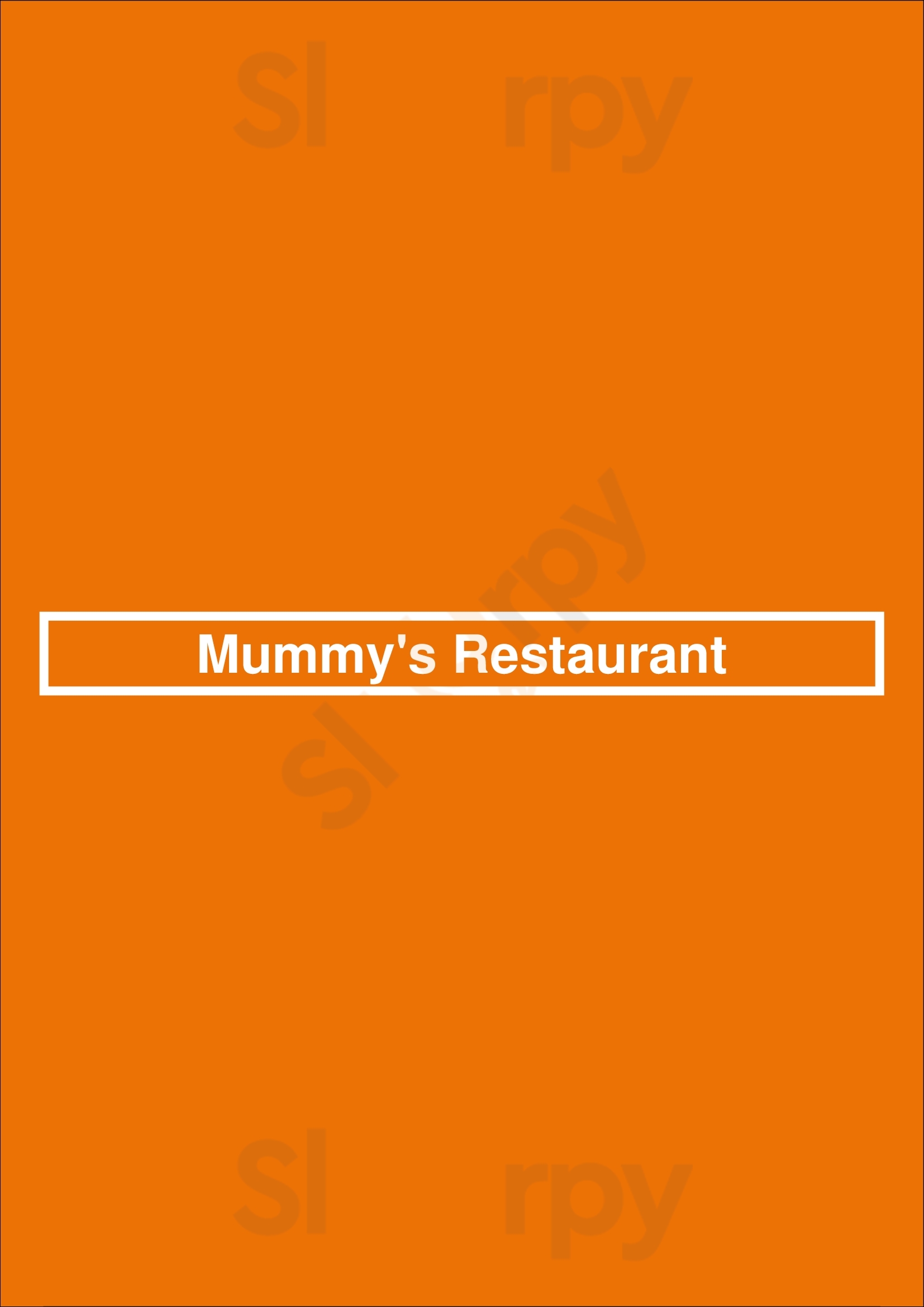 Mummy's Restaurant Portland Menu - 1