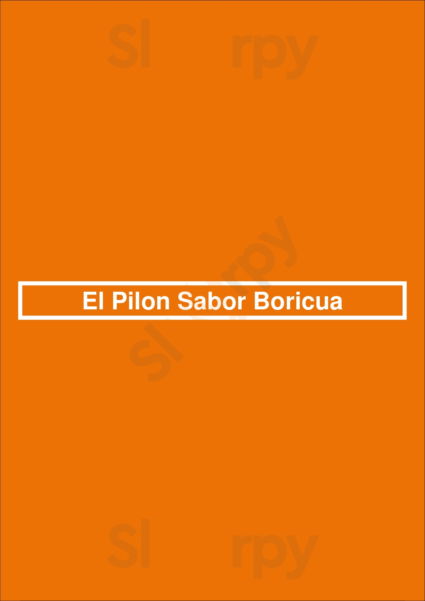 Main Menu - El Pilon Sabor Boricua