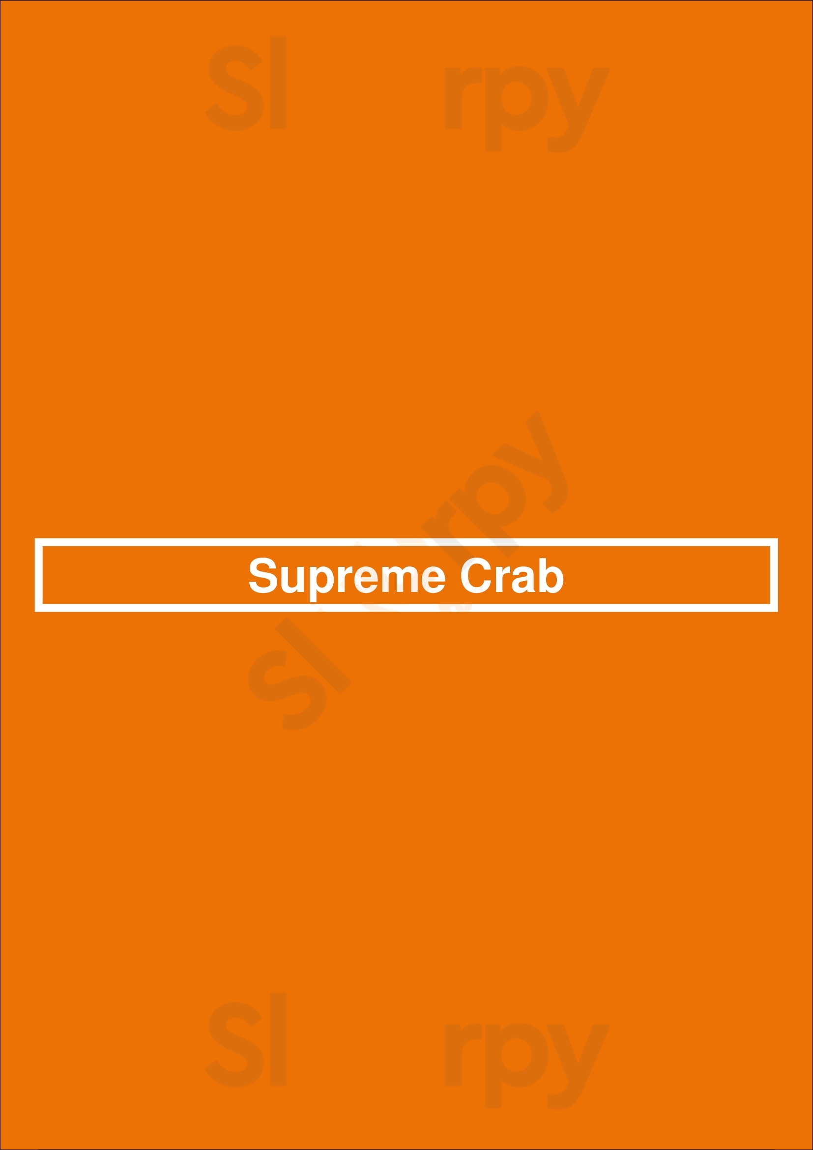 Main Menu - Supreme Crab