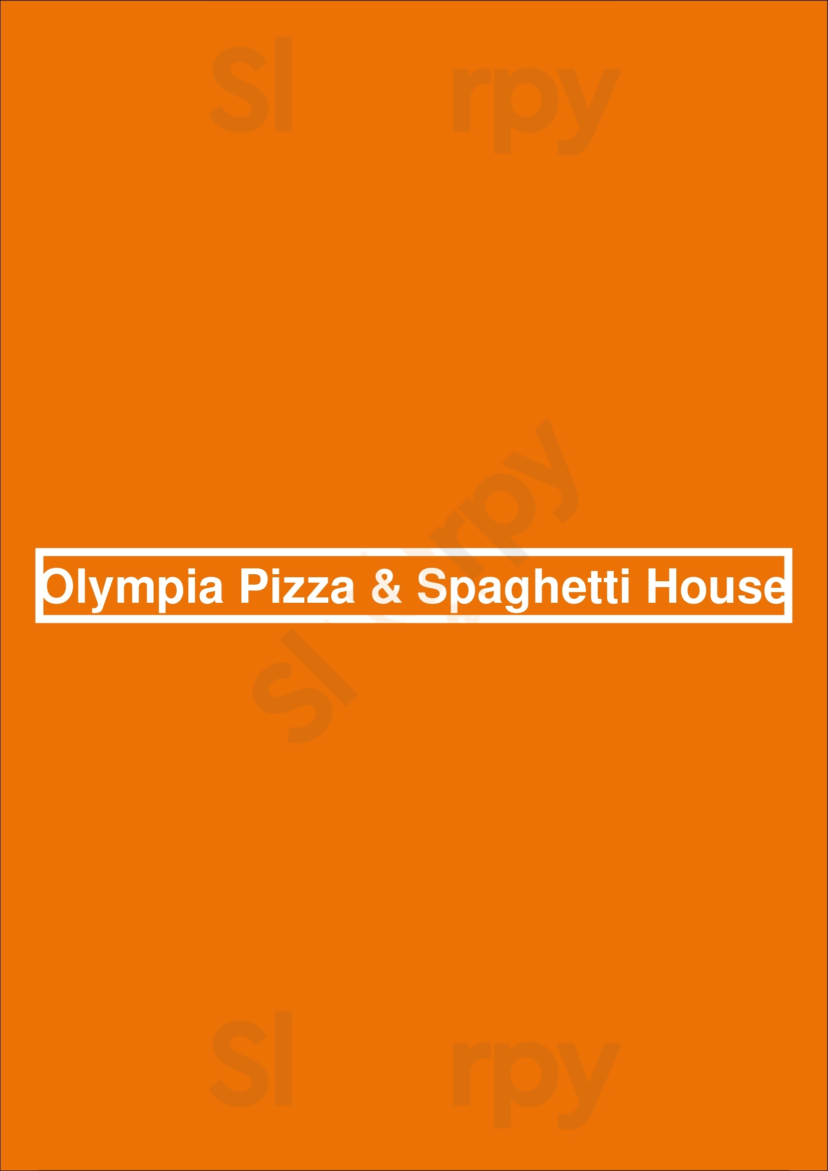 Olympia Pizza & Spaghetti House Seattle Menu - 1