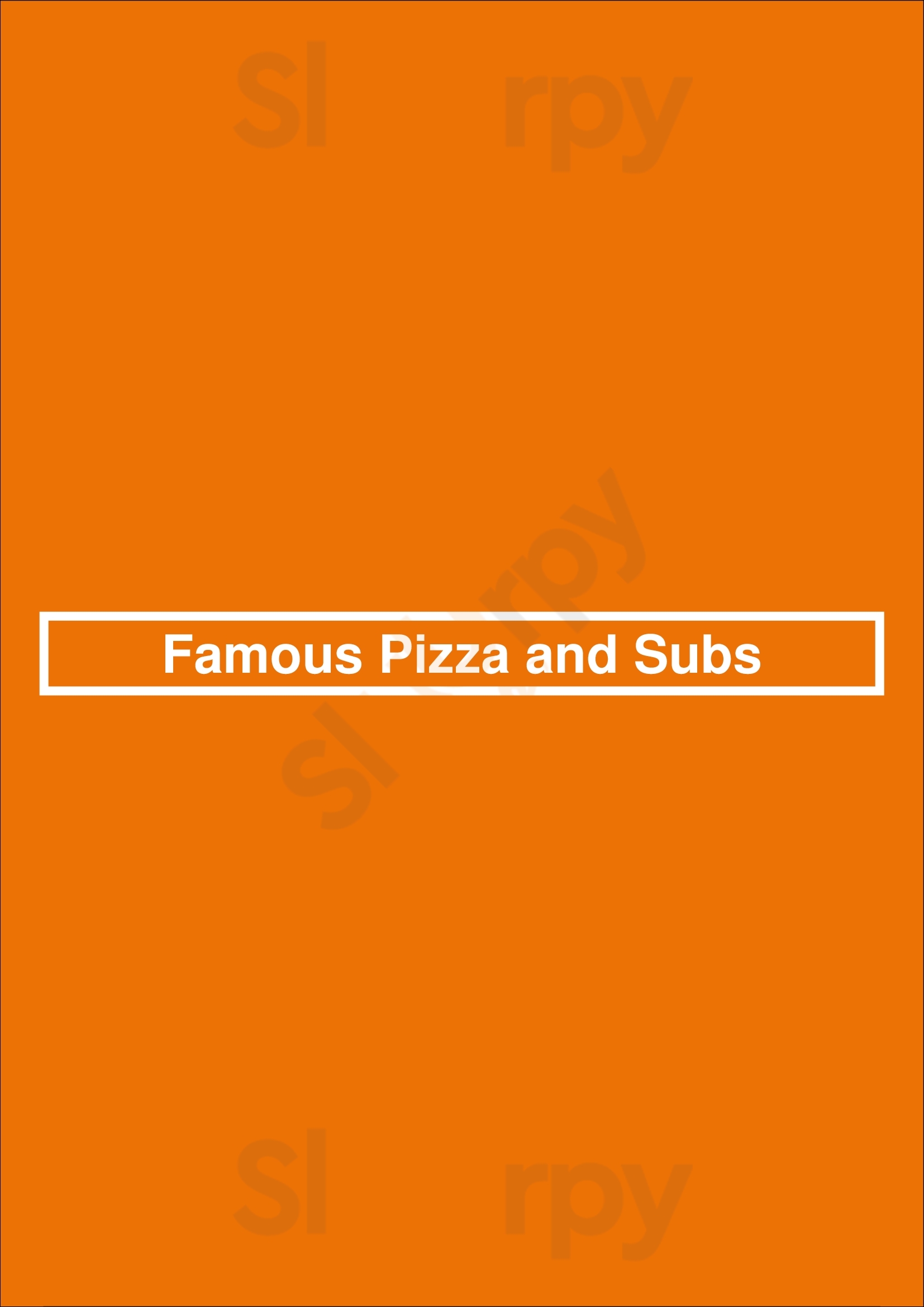 Famous Pizza And Subs Denver Menu - 1