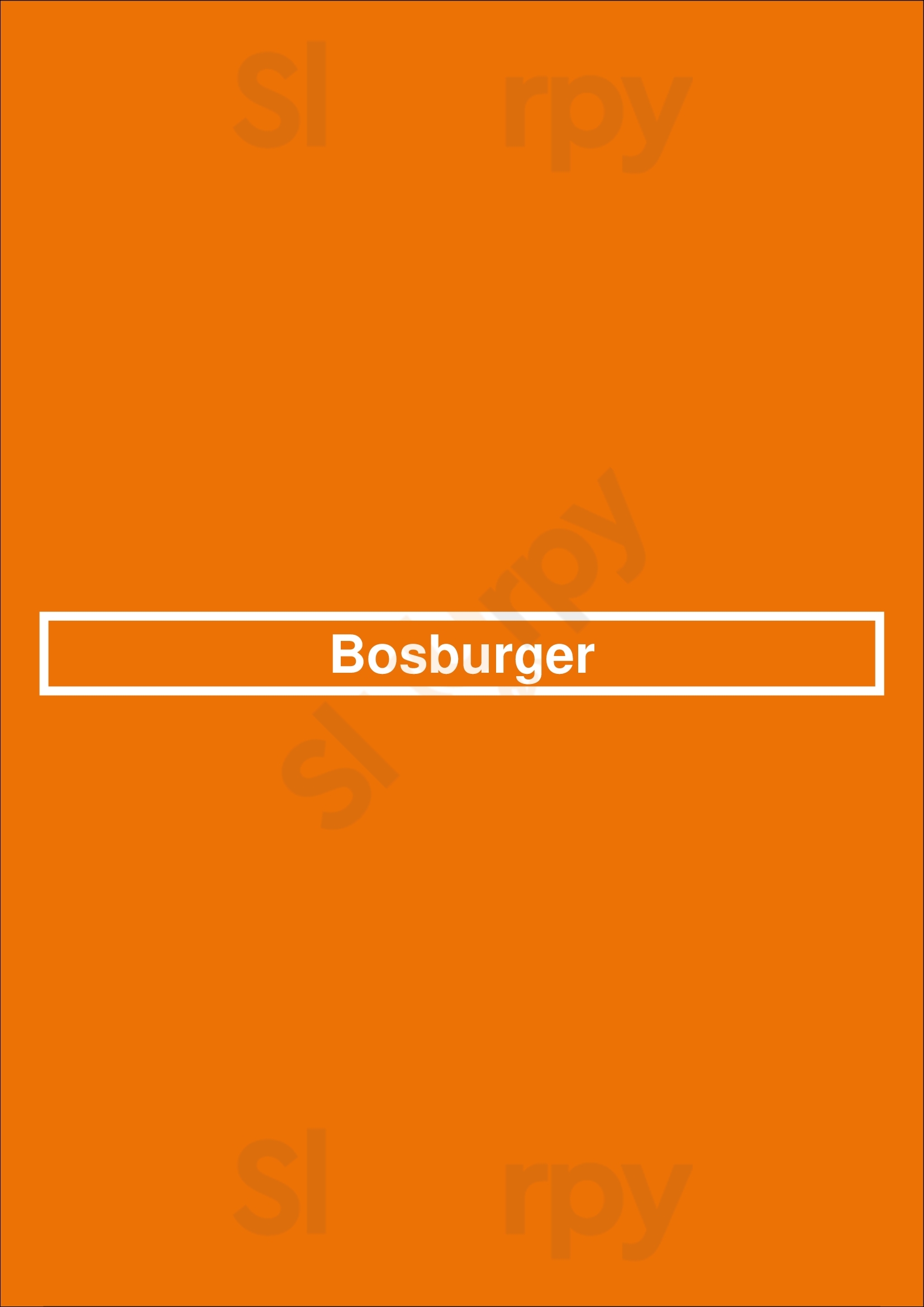 Bosburger Boston Menu - 1