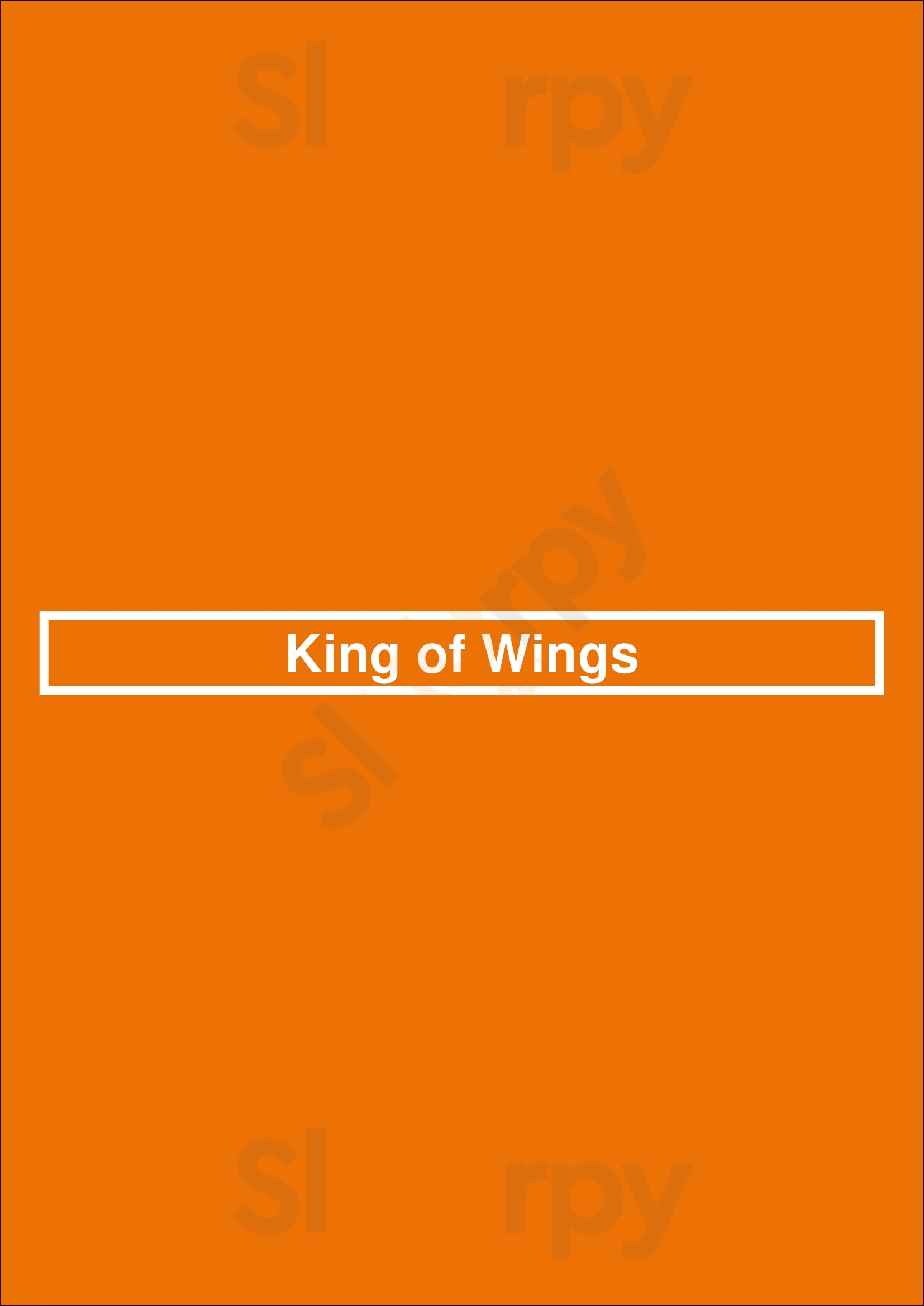 King Of Wings Philadelphia Menu - 1