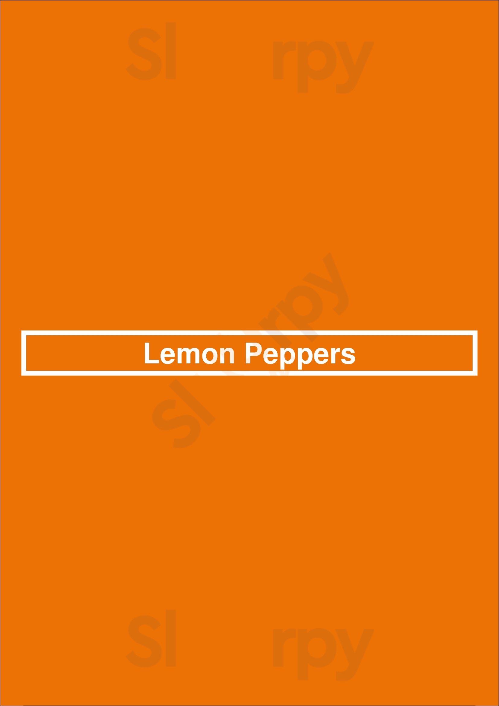 Main Menu - Lemon Peppers