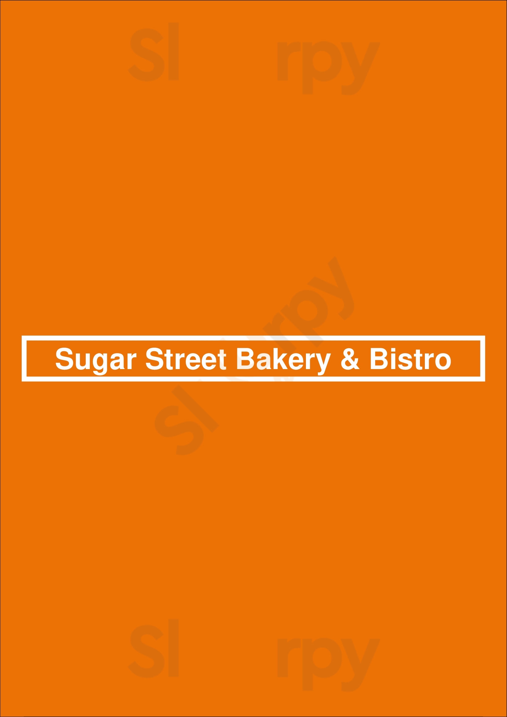 Sugar Street Bakery & Bistro Portland Menu - 1