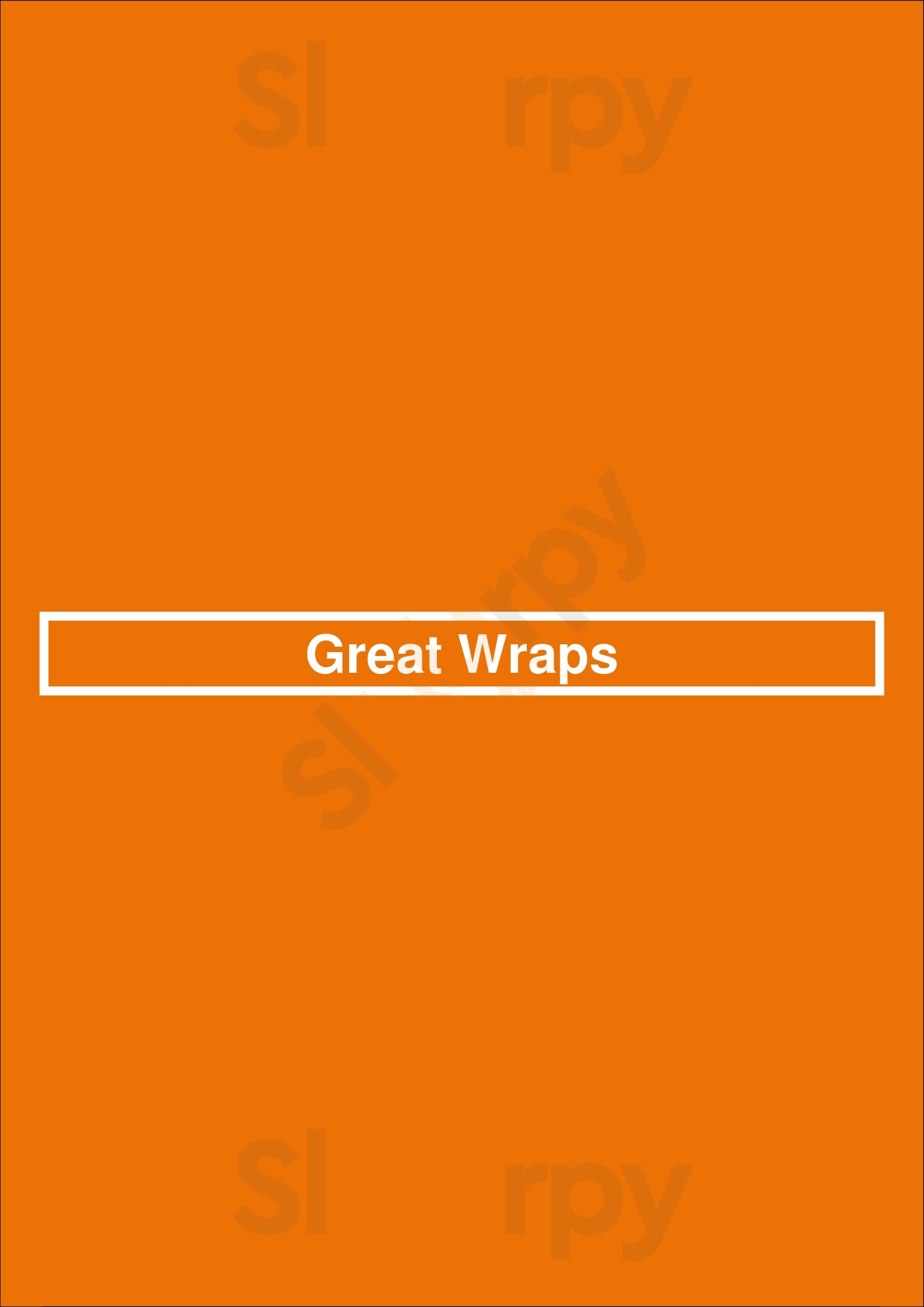 Main Menu - Great Wraps