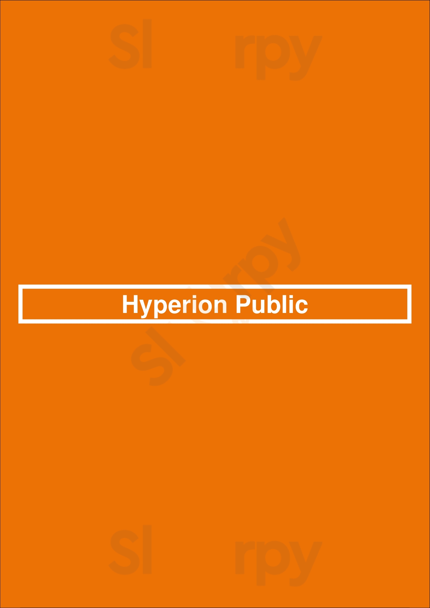 Hyperion Public Los Angeles Menu - 1