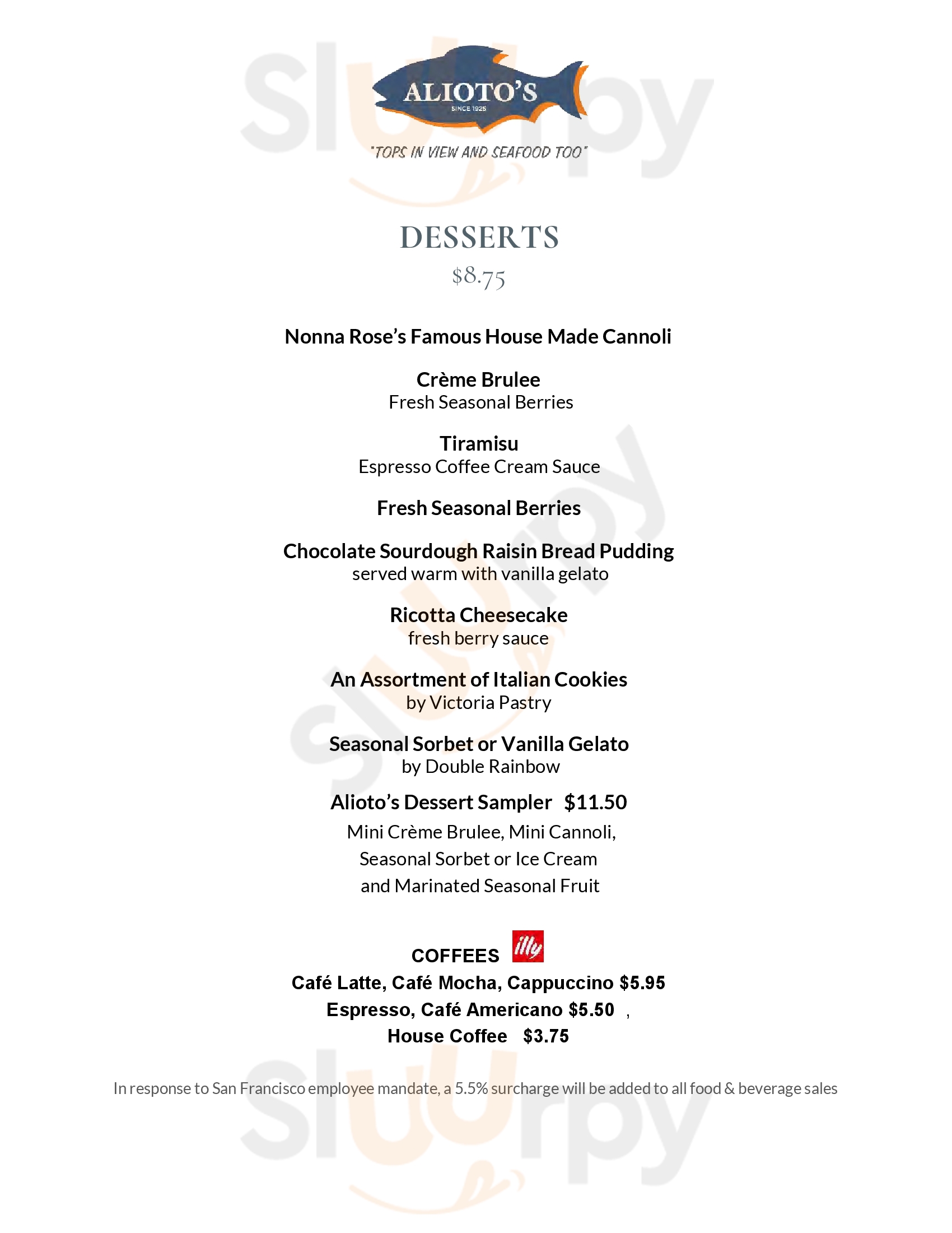 Main Menu - Alioto's Restaurant