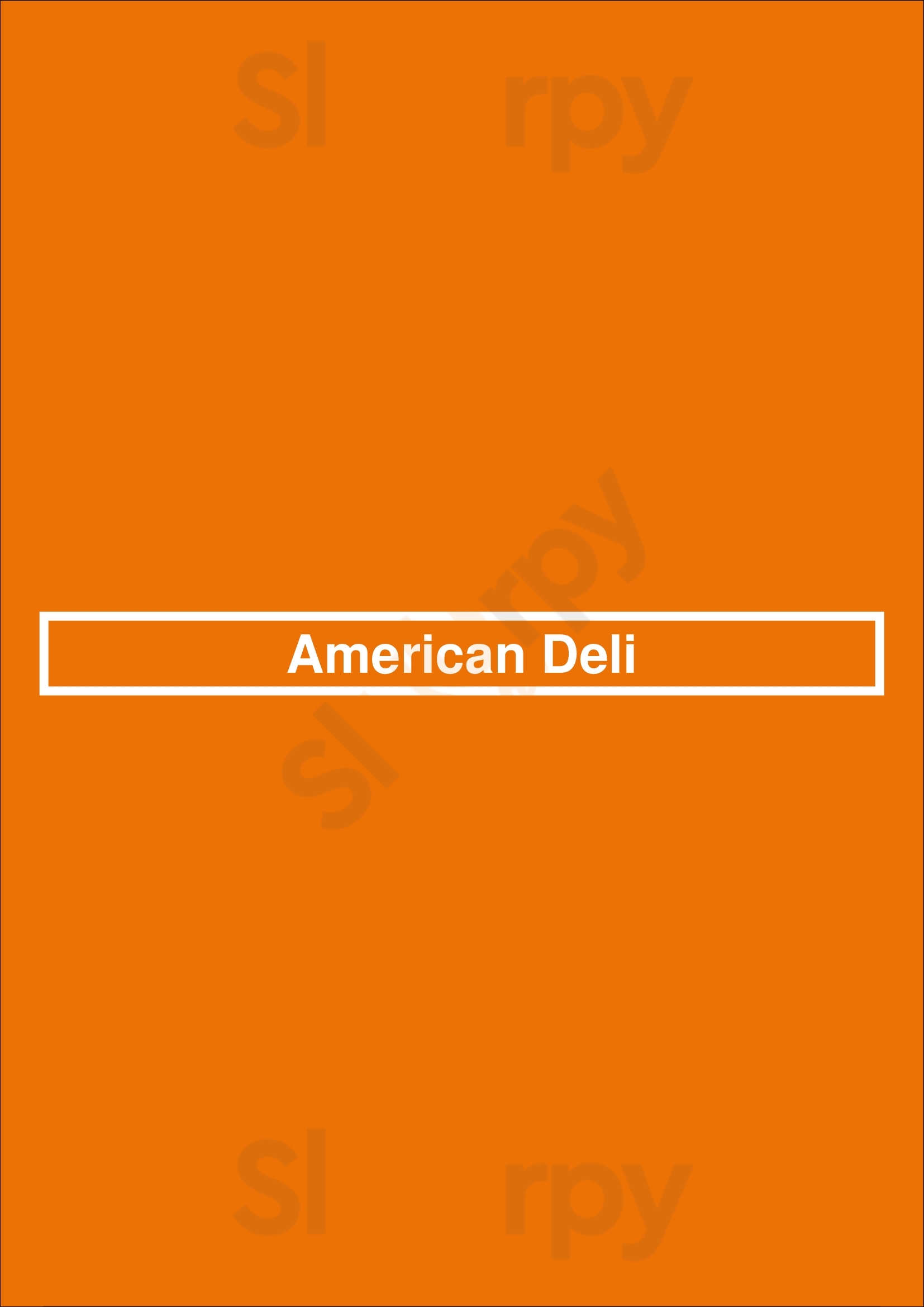 American Deli Atlanta Menu - 1