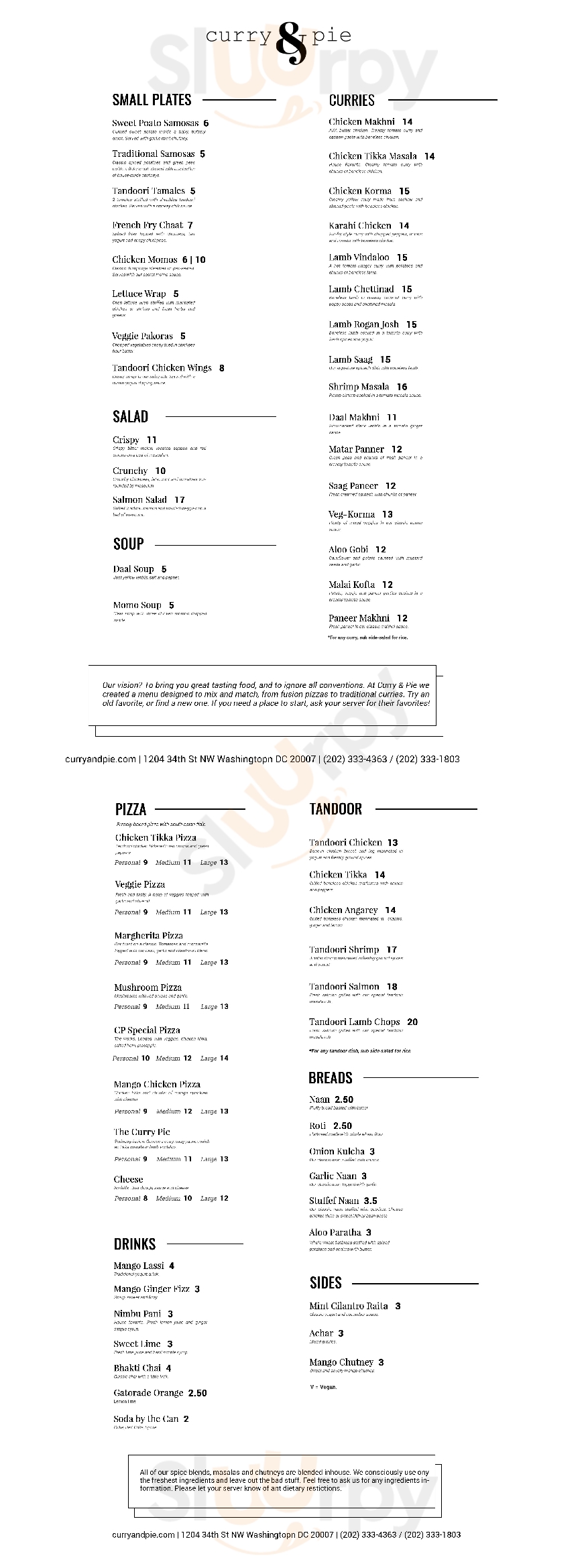 Eat & Joy Washington DC Menu - 1