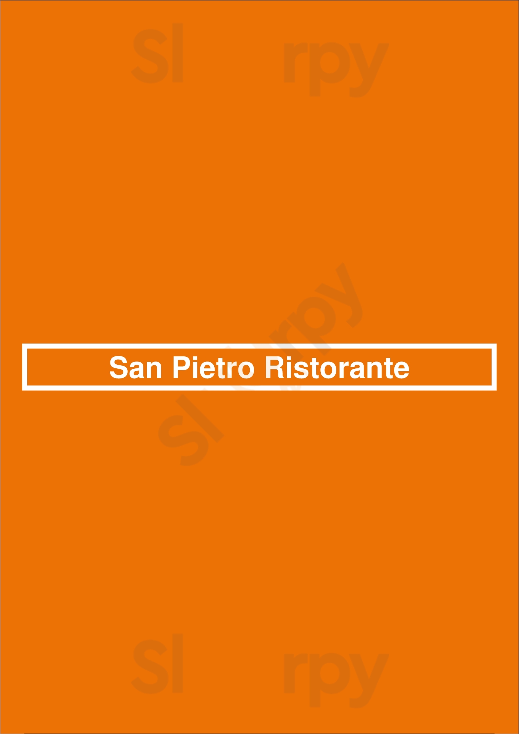 San Pietro Ristorante New York City Menu - 1