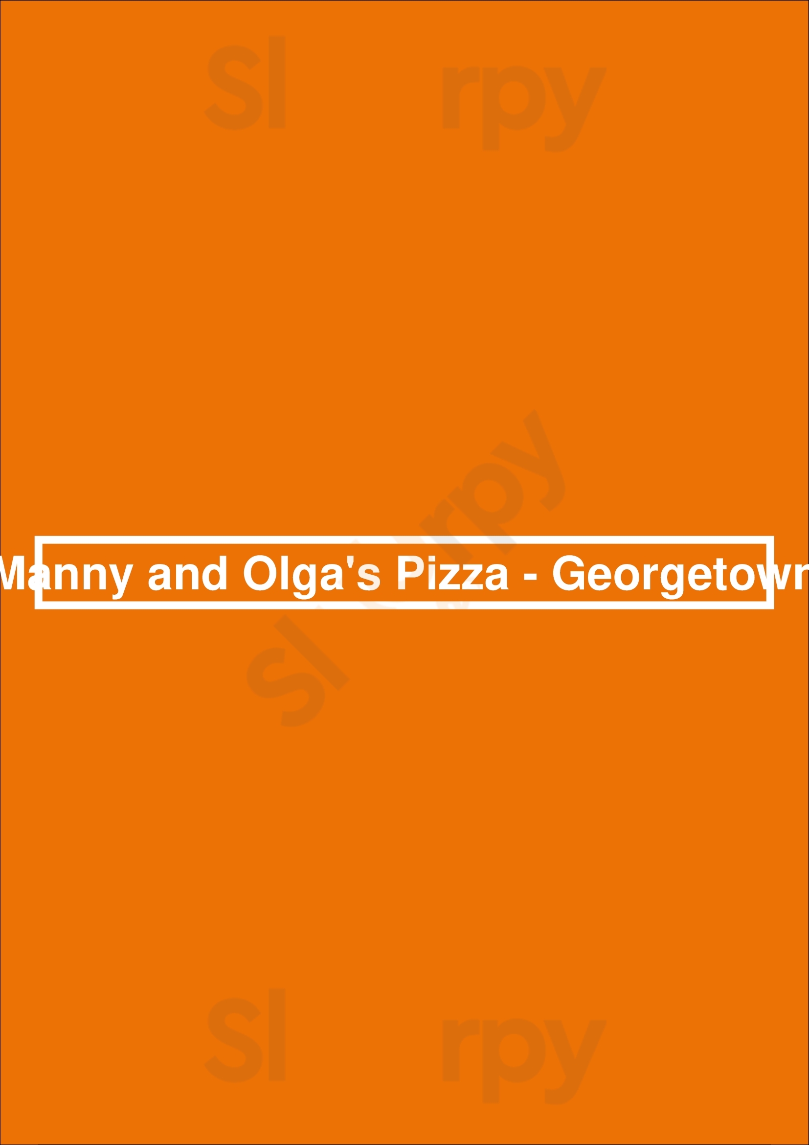 Manny & Olga's Pizza Washington DC Menu - 1