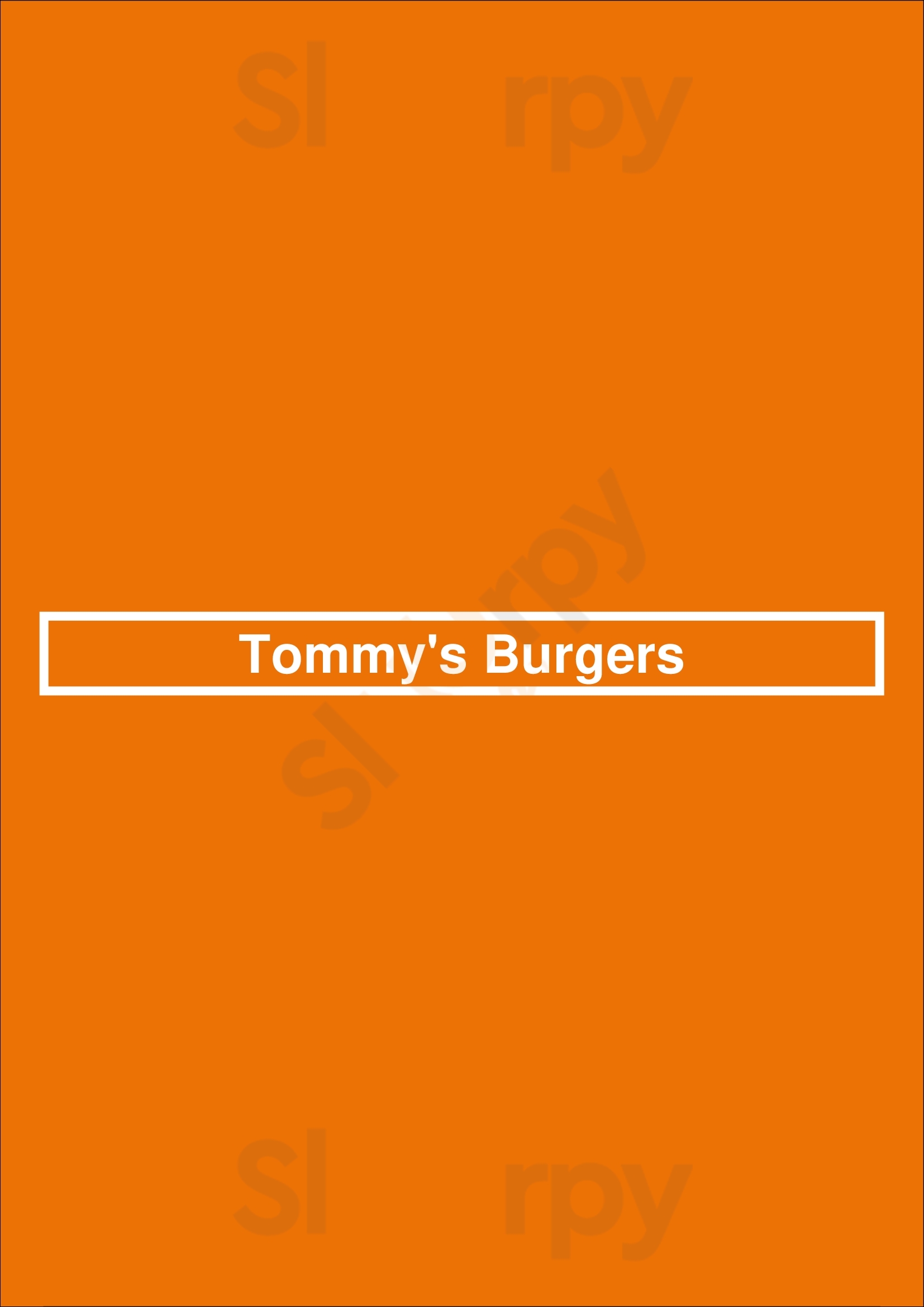 Tommy's Burgers Los Angeles Menu - 1