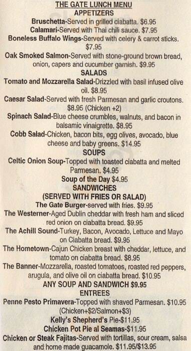 St. James Gate New York City Menu - 1