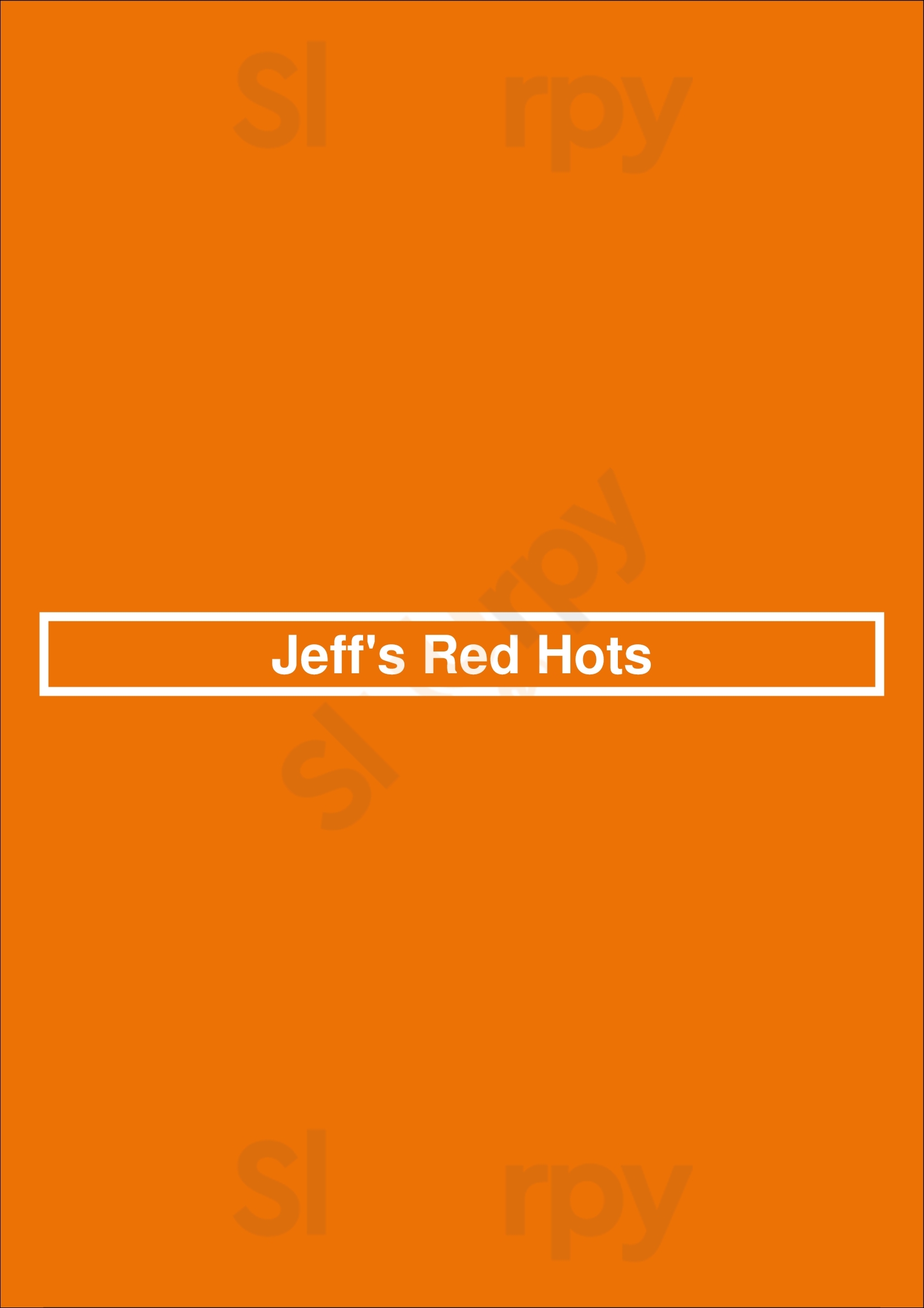Main Menu - Jeff's Red Hots