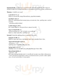 Ghost Note Coffee menu