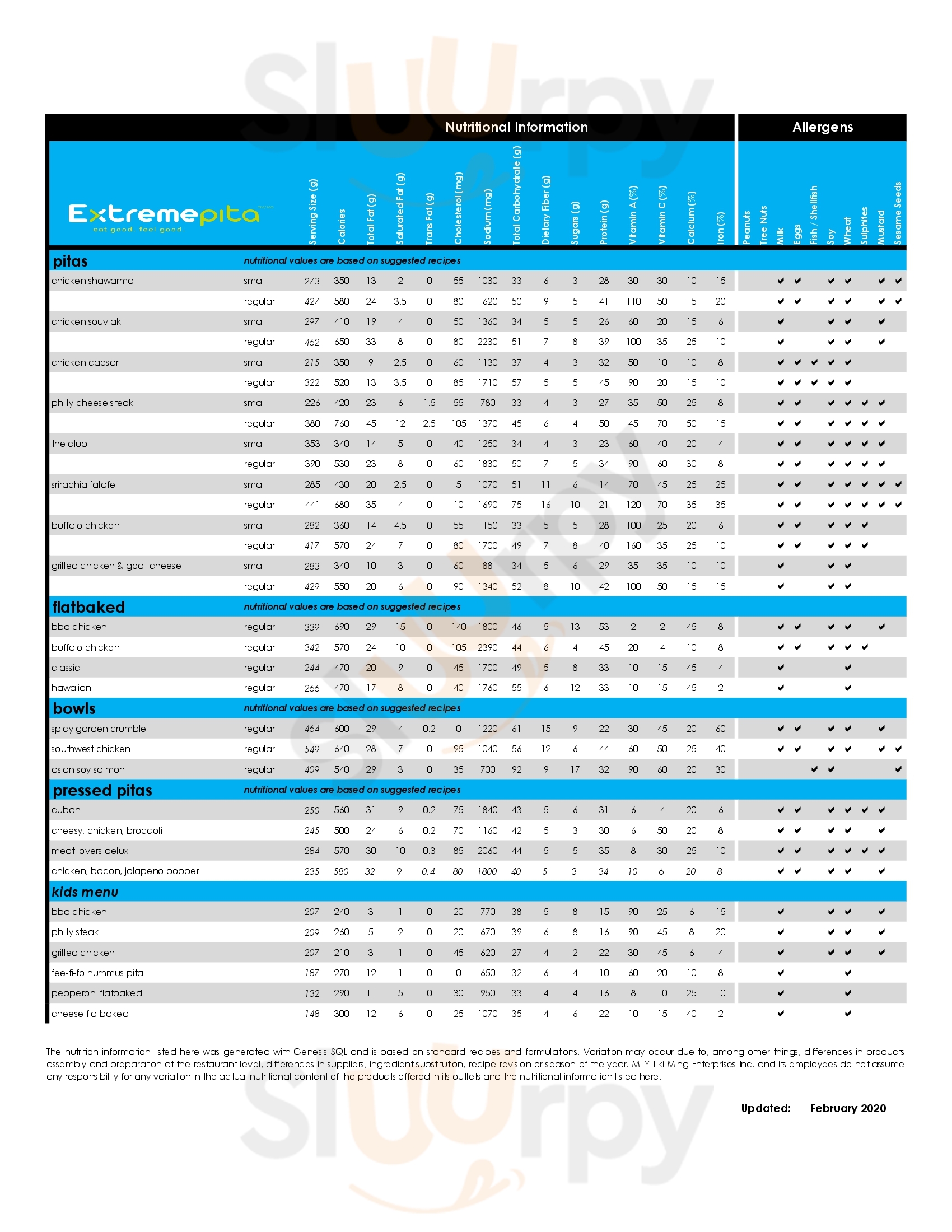 Main Menu - Extreme Pita