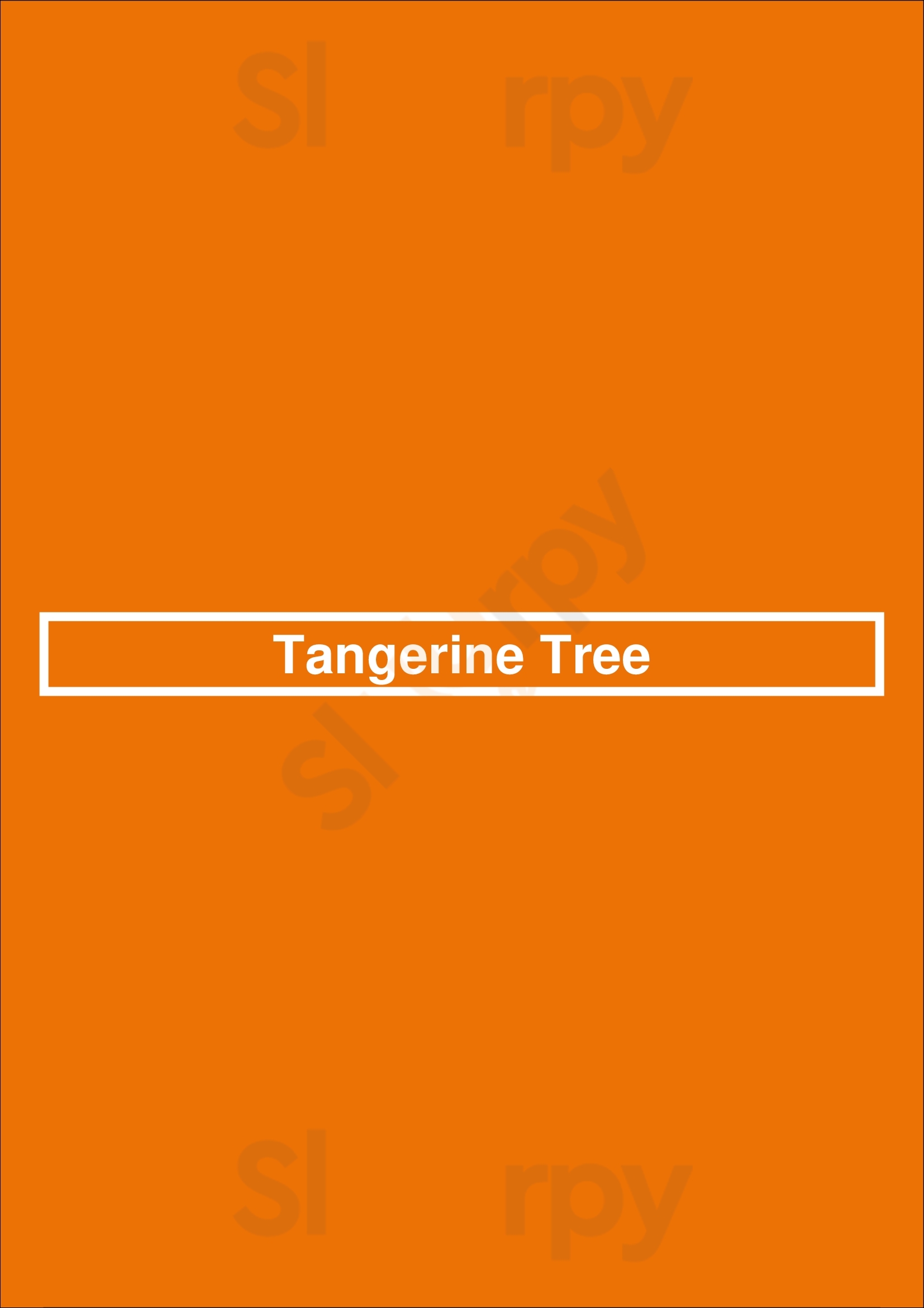 Main Menu - Tangerine Tree