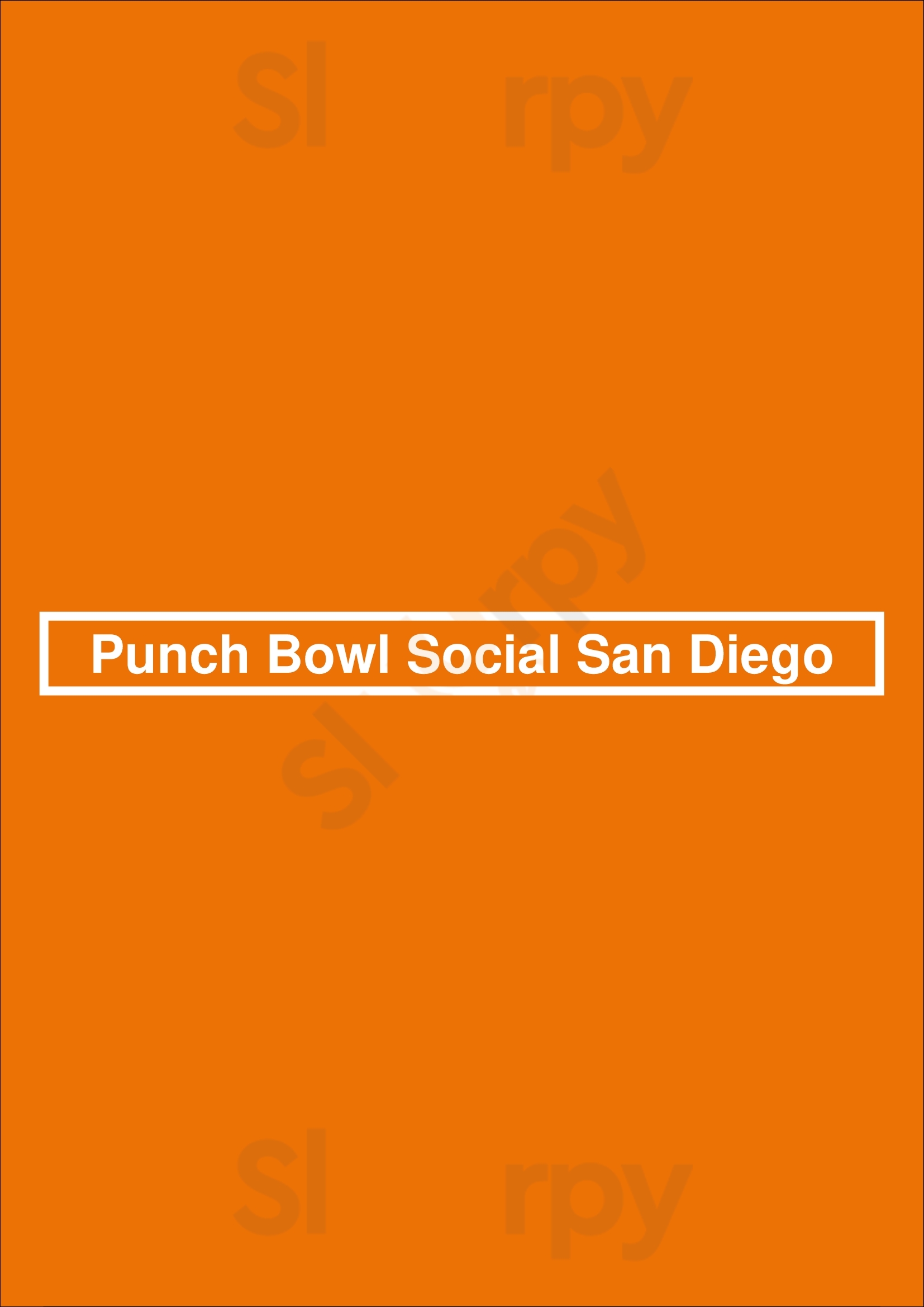 Main Menu - Punch Bowl Social San Diego