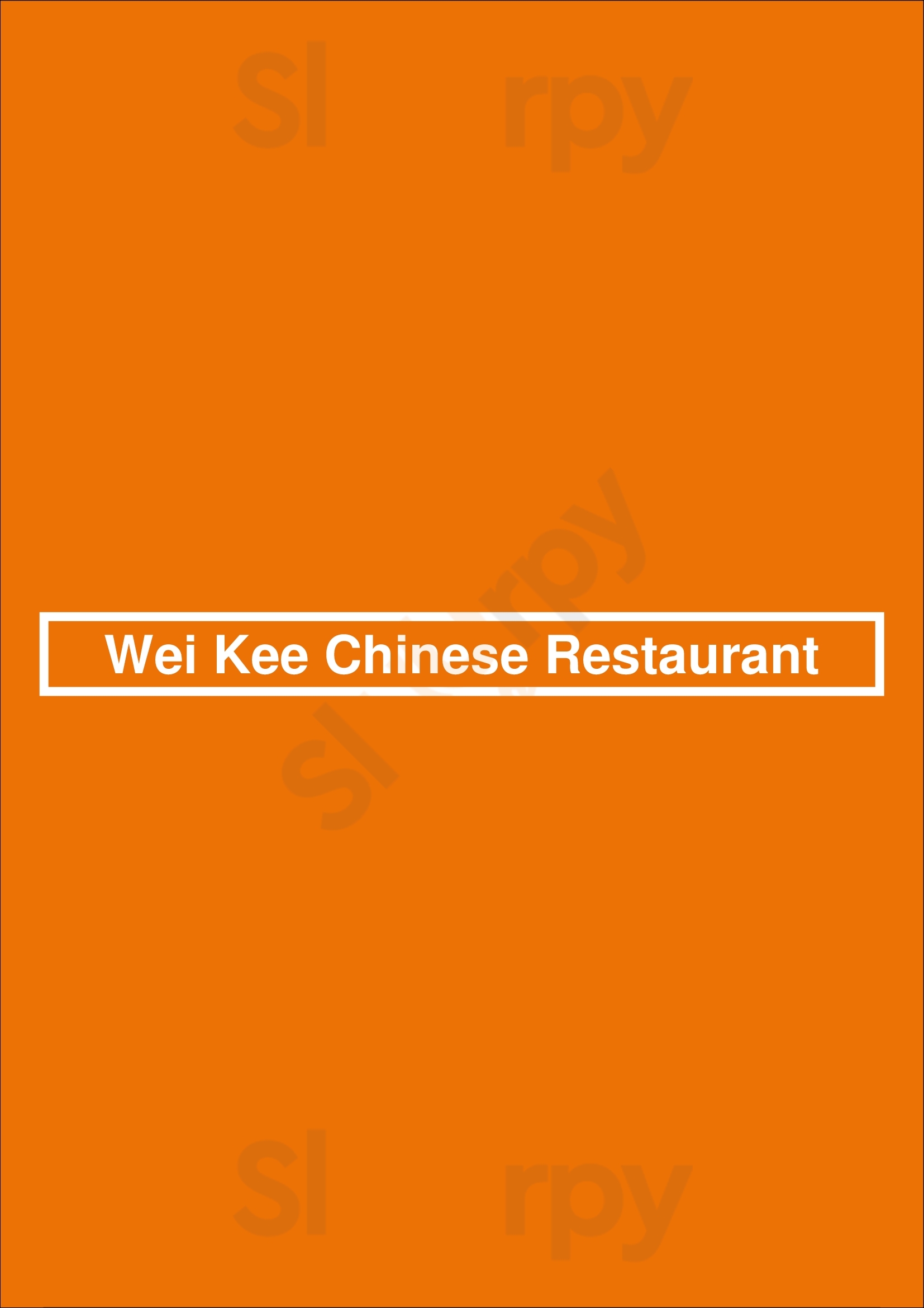 Main Menu - Wei Kee Chinese Restaurant