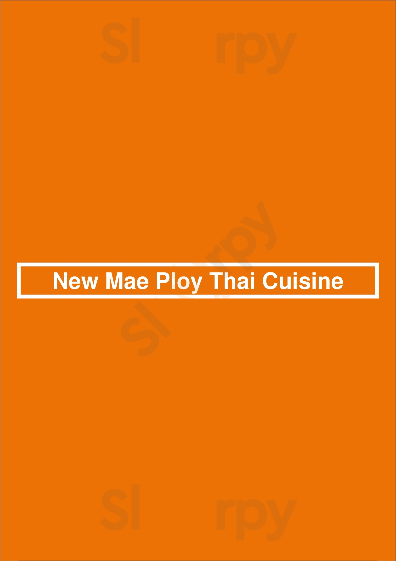 New Mae Ploy Thai Cuisine Seattle Menu - 1