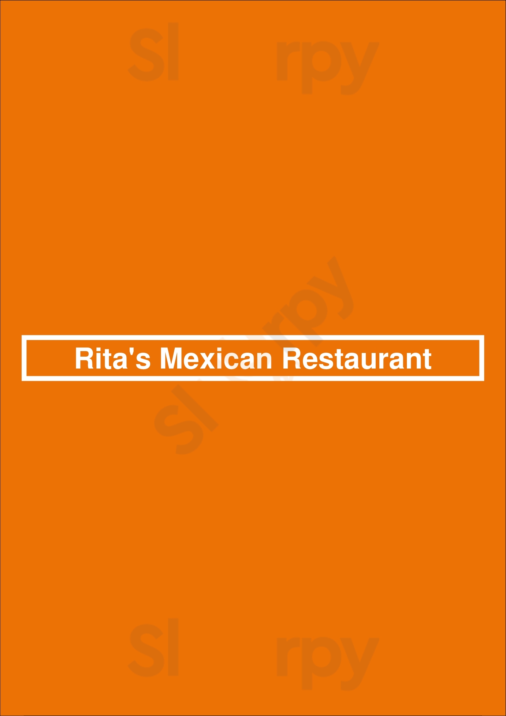 Main Menu - Rita's Mexican Restaurant