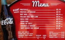 Aunt Fanny's Hot Pretzels menu
