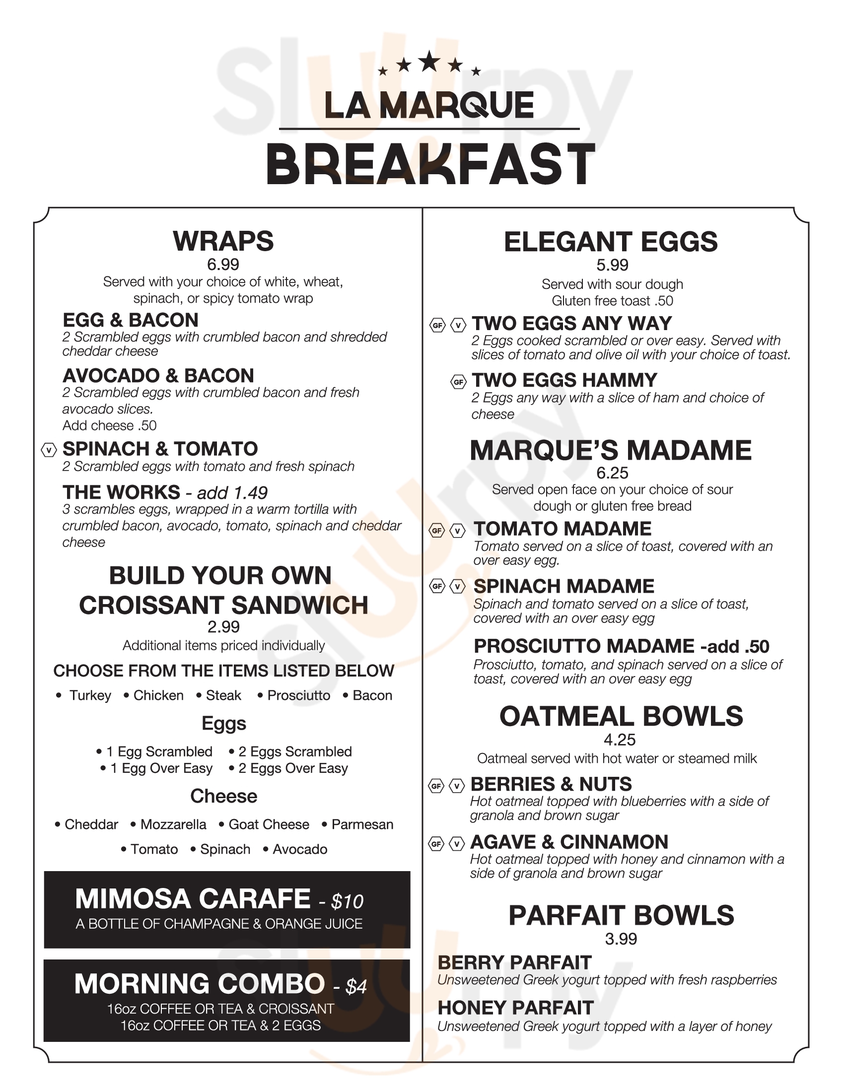 Main Menu - La Marque