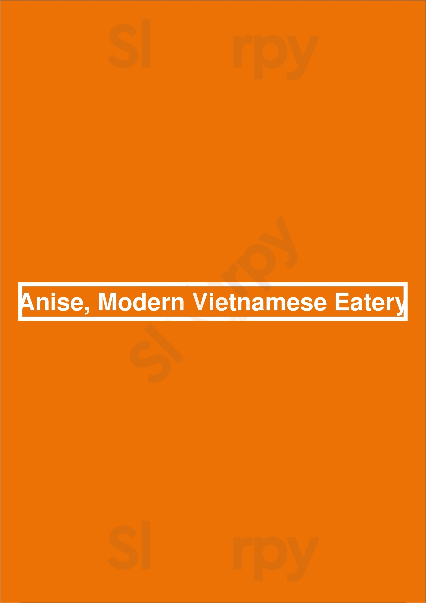 Anise, Modern Vietnamese Eatery Denver Menu - 1