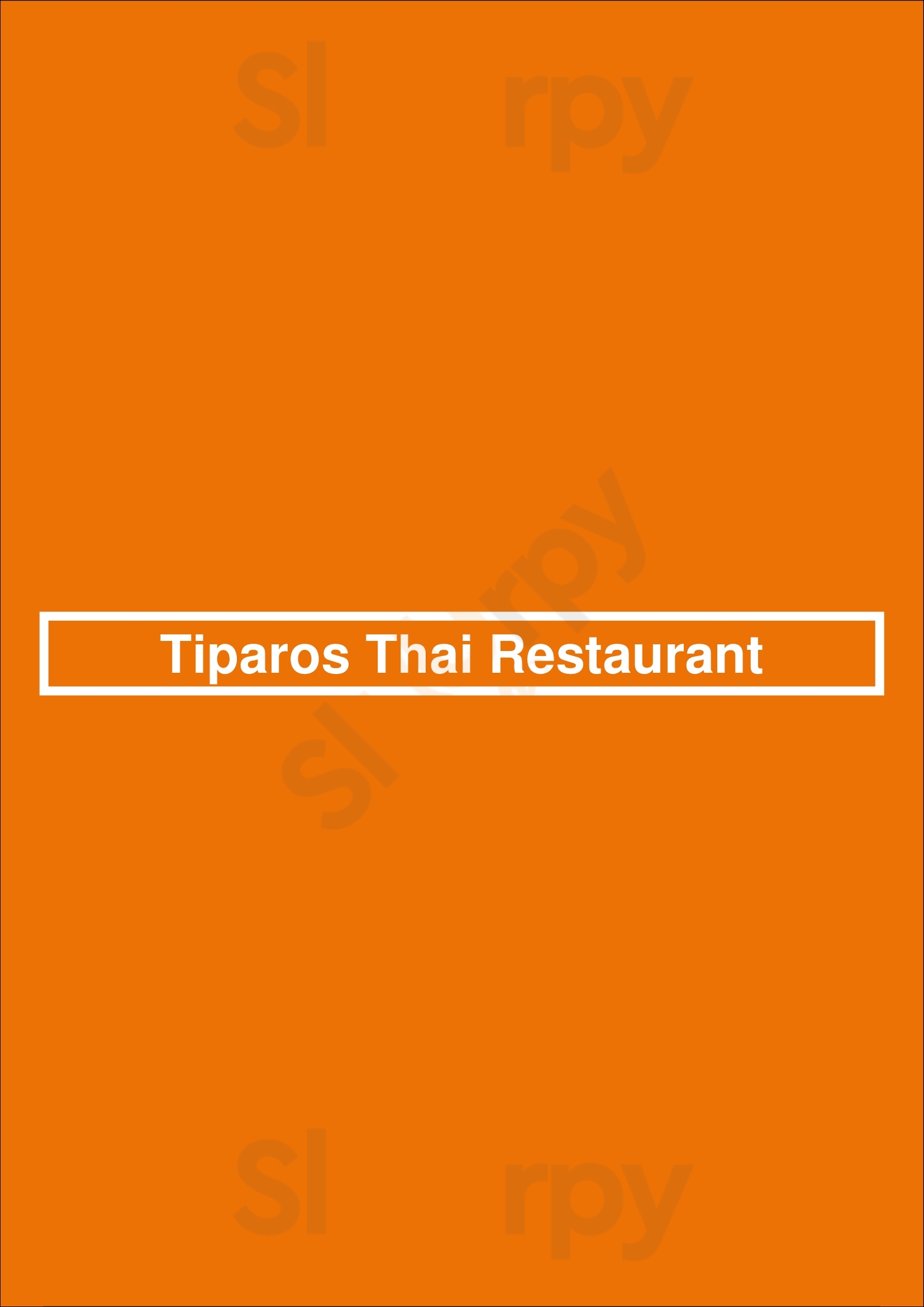 Tiparos Thai Cuisine & Sushi Bar Chicago Menu - 1